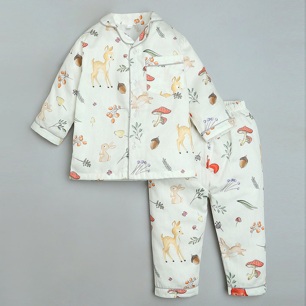 Organic Cotton Night Suit - Woodland