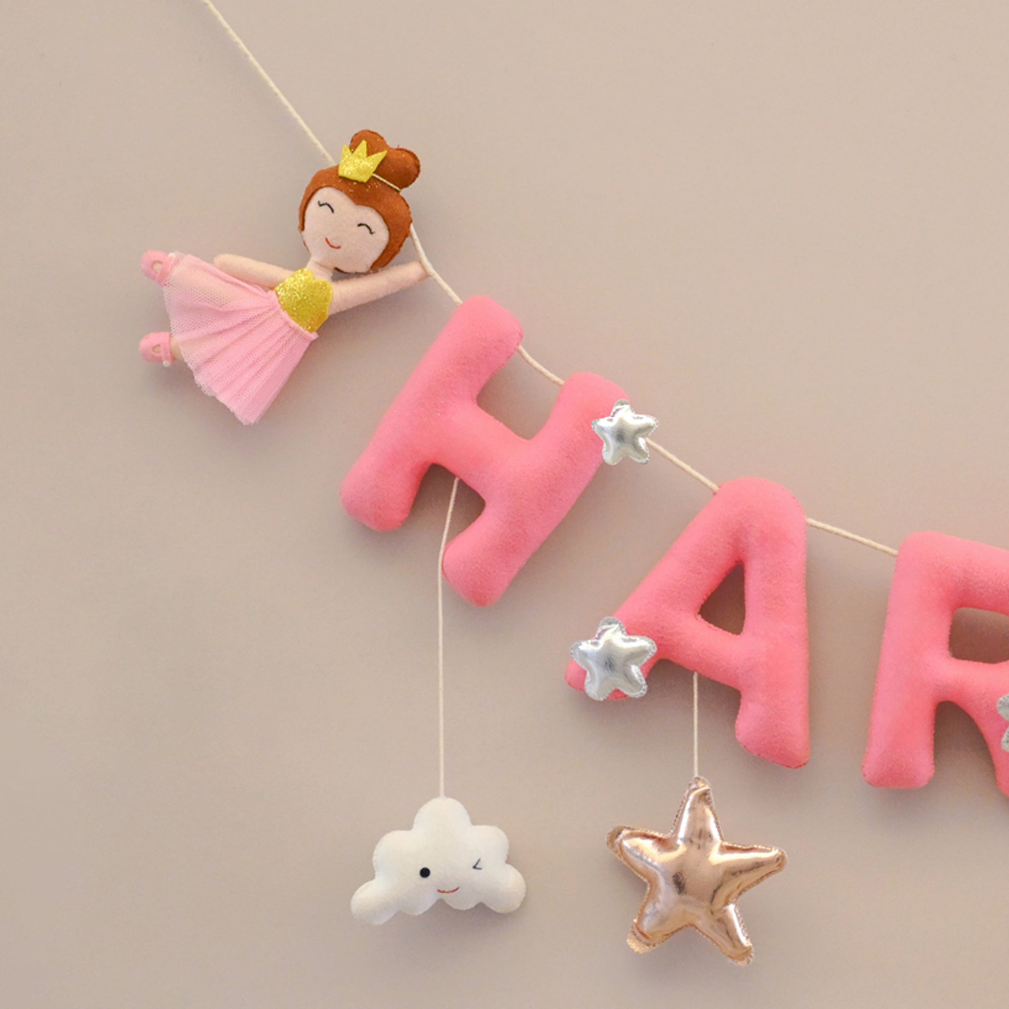 Junior Unicorn Dreams Personalised Name Bunting