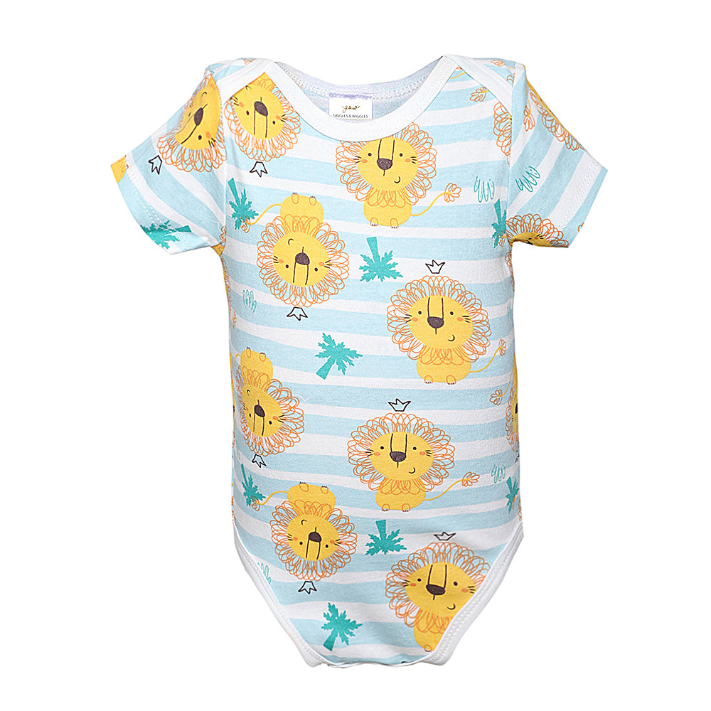 Giggles & Wiggles Lion Yellow Cotton Onesies