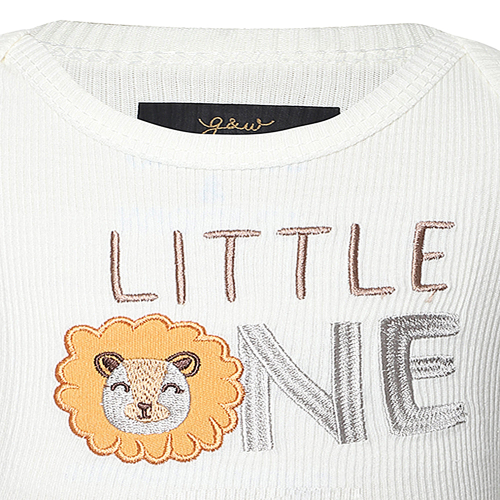 Giggles & Wiggles Little One White Cotton Onesies
