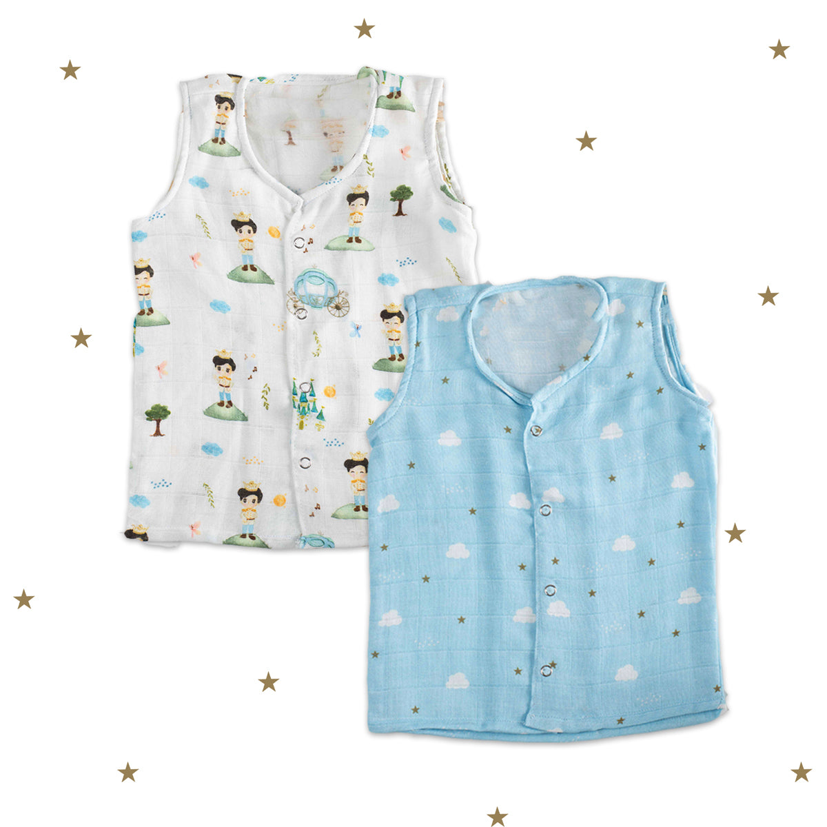 Tiny Snooze Muslin Jhablas (Set of 2)- The Little Prince