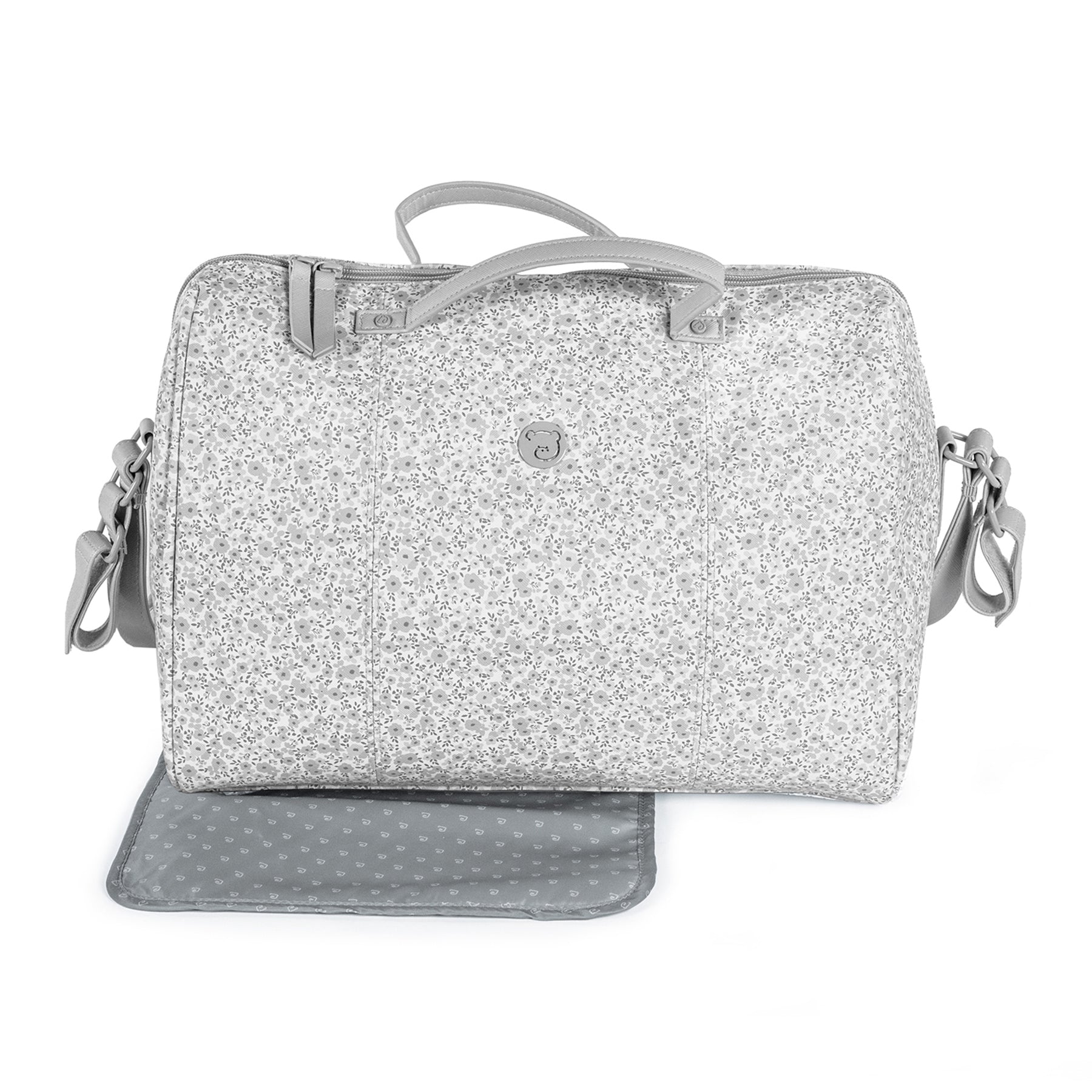 Pasito a Pasito Flower Mellow Grey Diaper Changing Bag