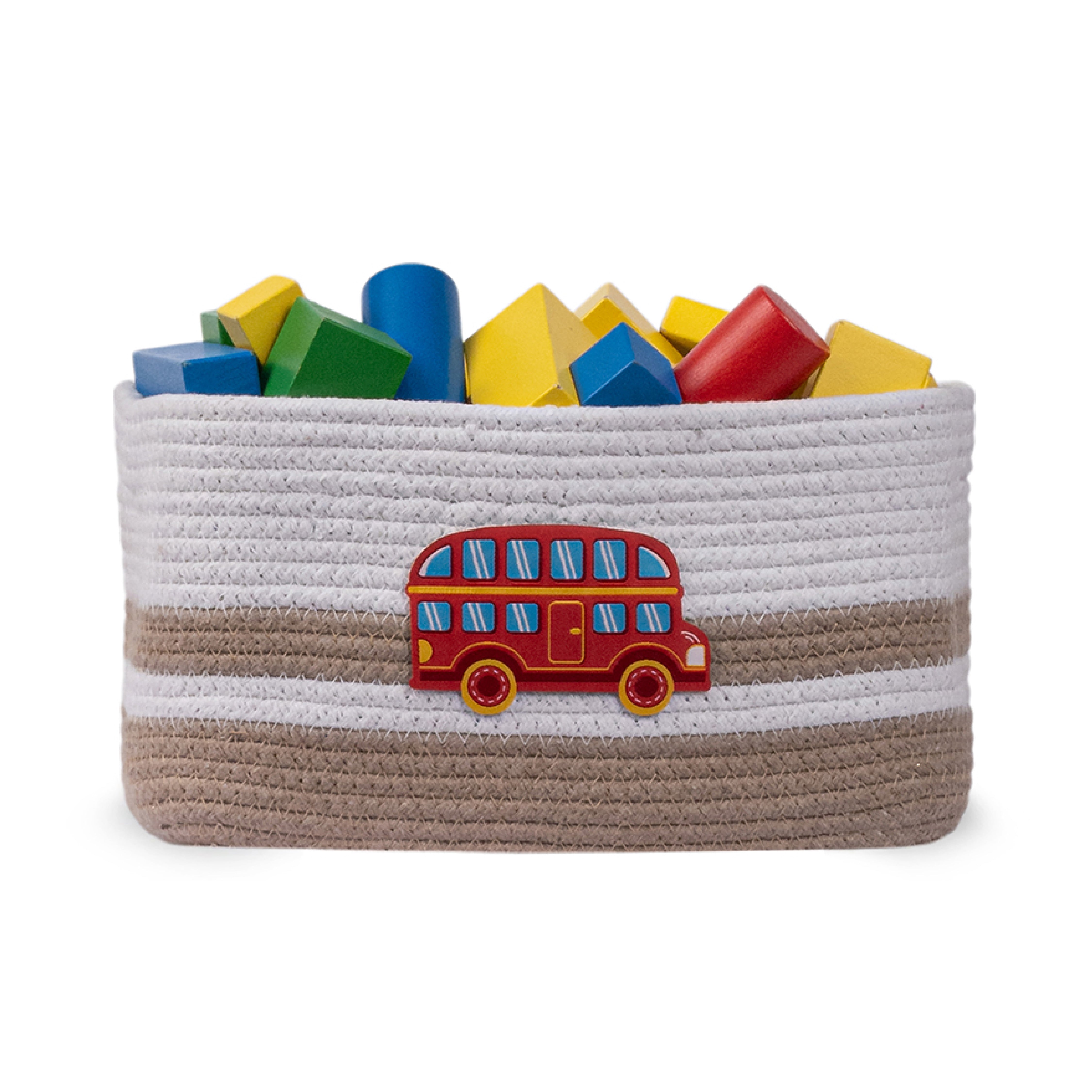 Cotton Rope Transport Trail Rectangular Toy Storage Basket