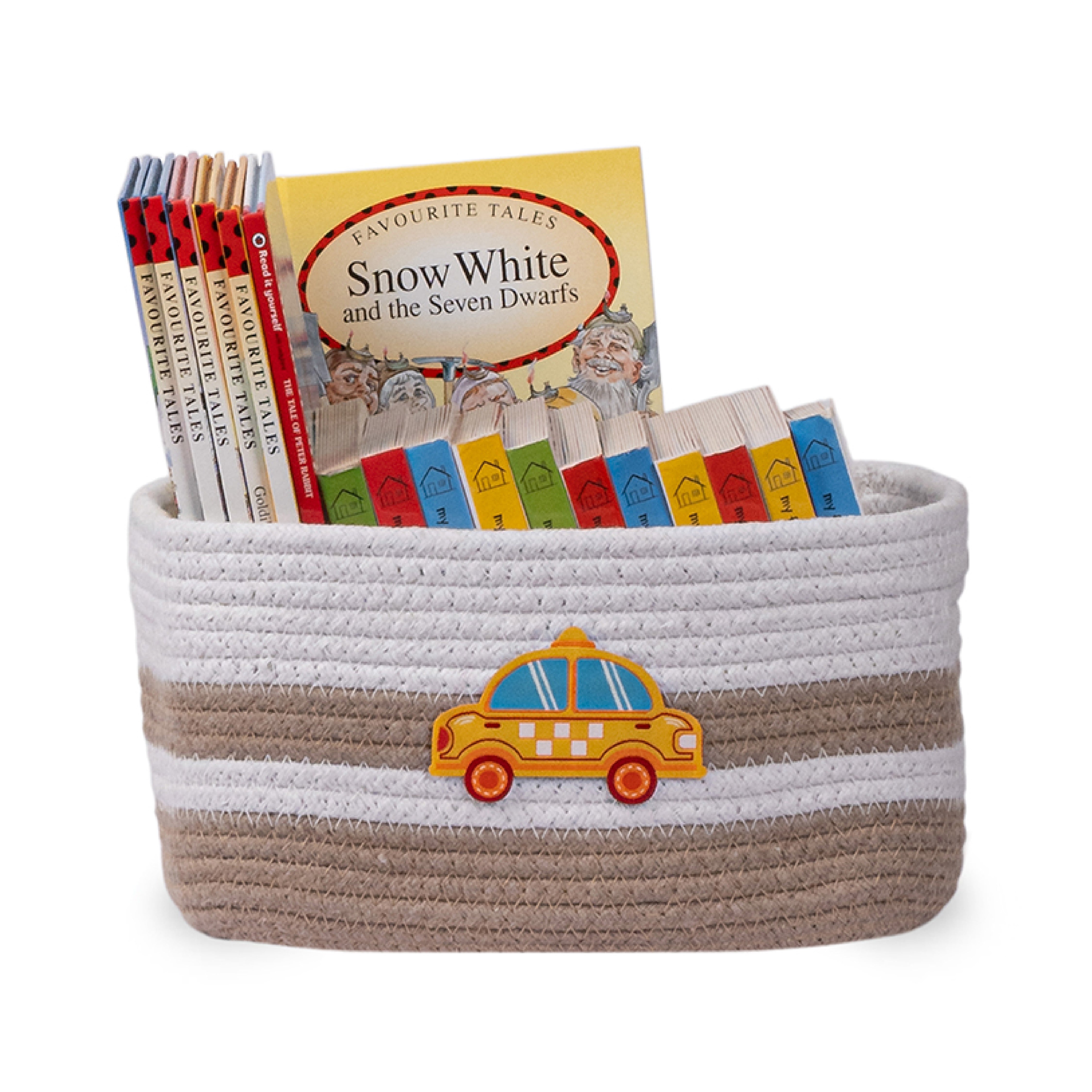 Cotton Rope Transport Trail Rectangular Toy Storage Basket