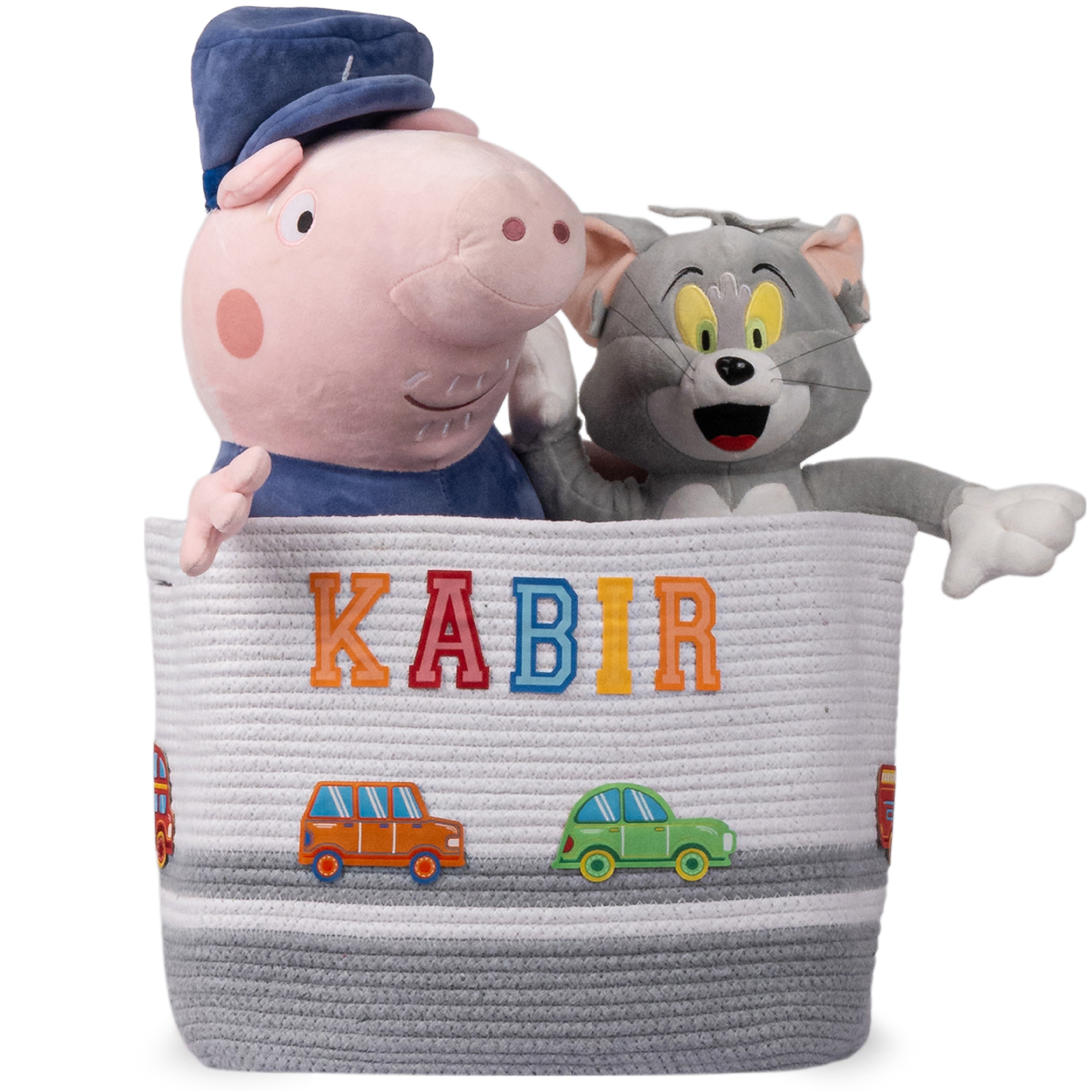 Cotton Rope Transport Trail Rectangular Toy Storage Basket