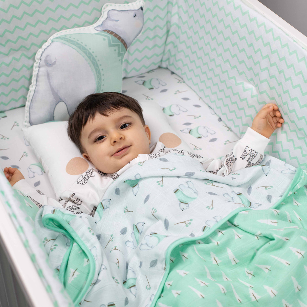 Tiny Snooze Cot Bedding Set – Arctic