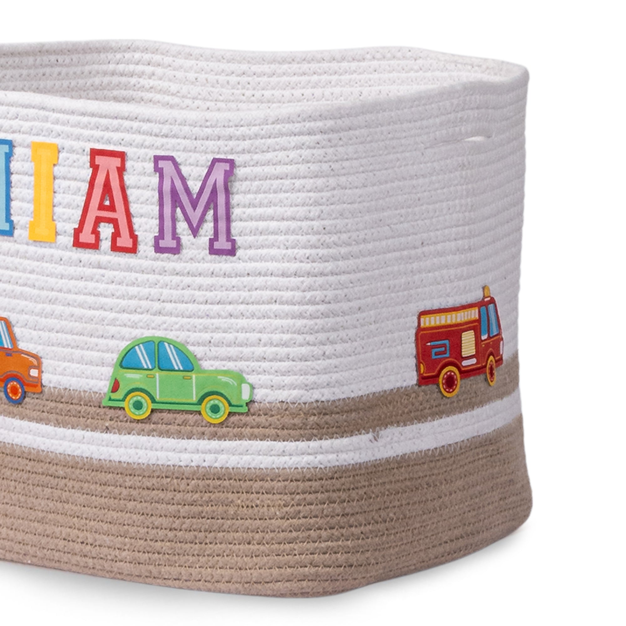 Cotton Rope Transport Trail Rectangular Toy Storage Basket