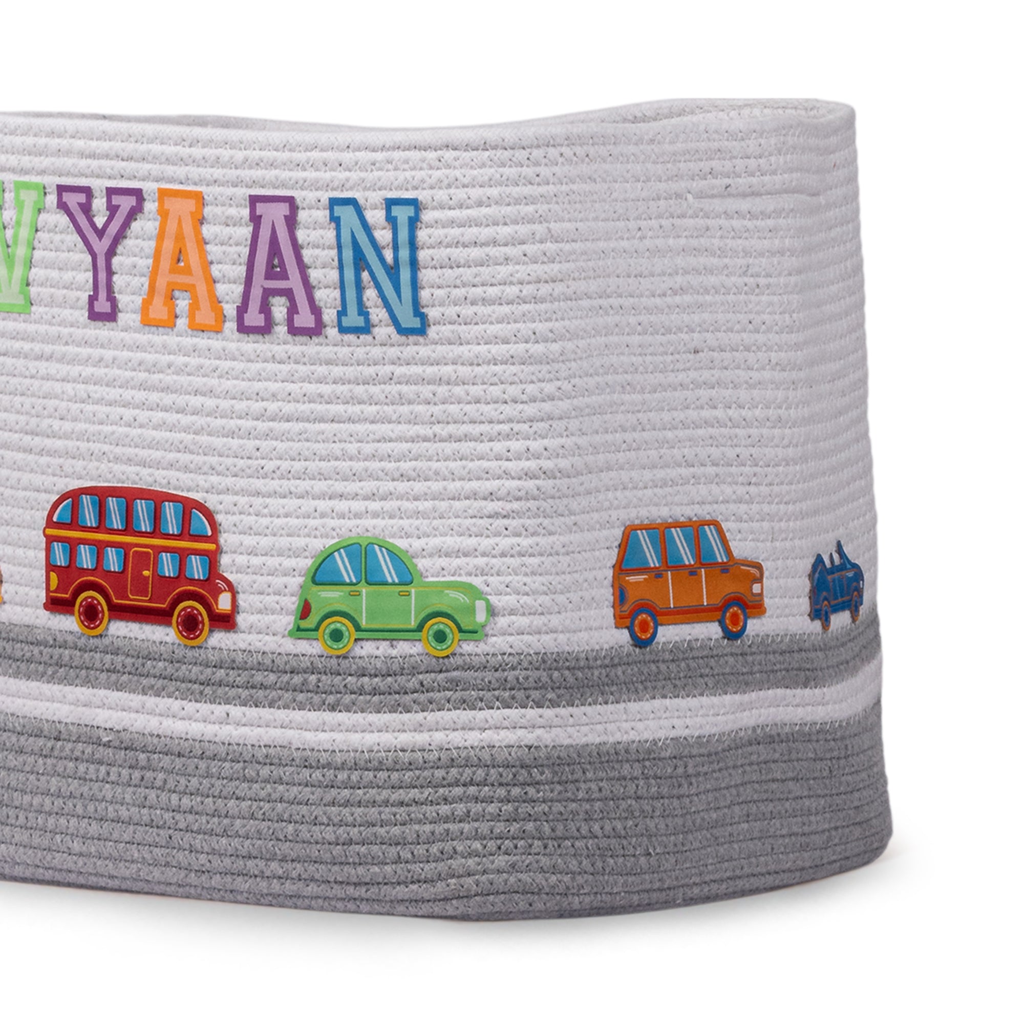 Cotton Rope Transport Trail Rectangular Toy Storage Basket