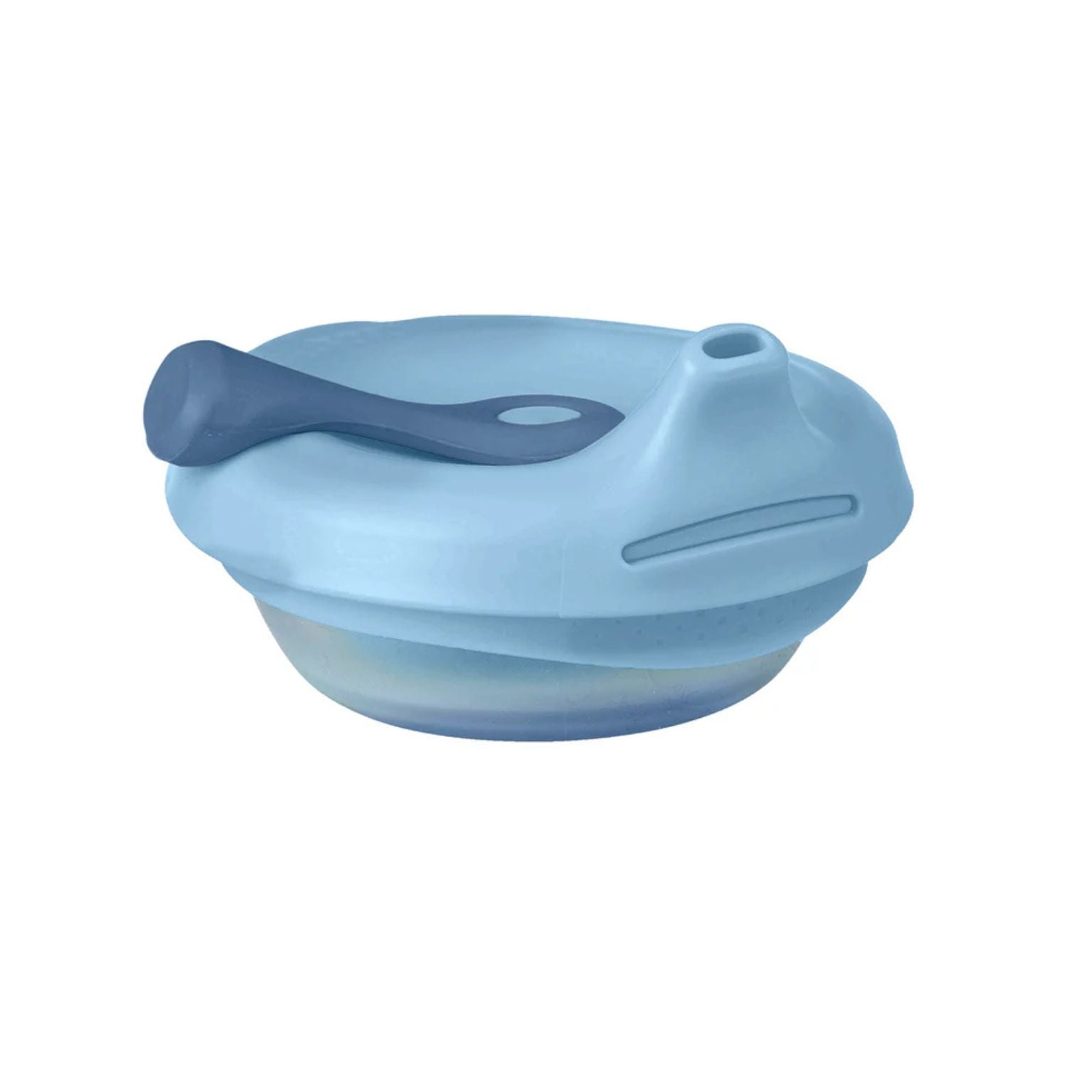 b.box Fill + Feed Silicone Feeding - Reusable & Mess-Free Baby Food Container 110ml - Lullaby Blue