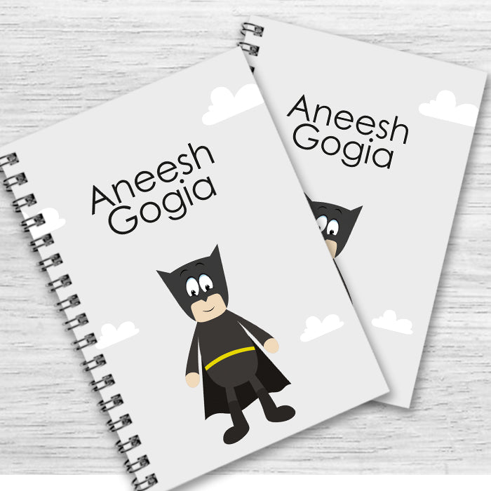 Personalised Notebook (A5 Size) - Kiddy Batman