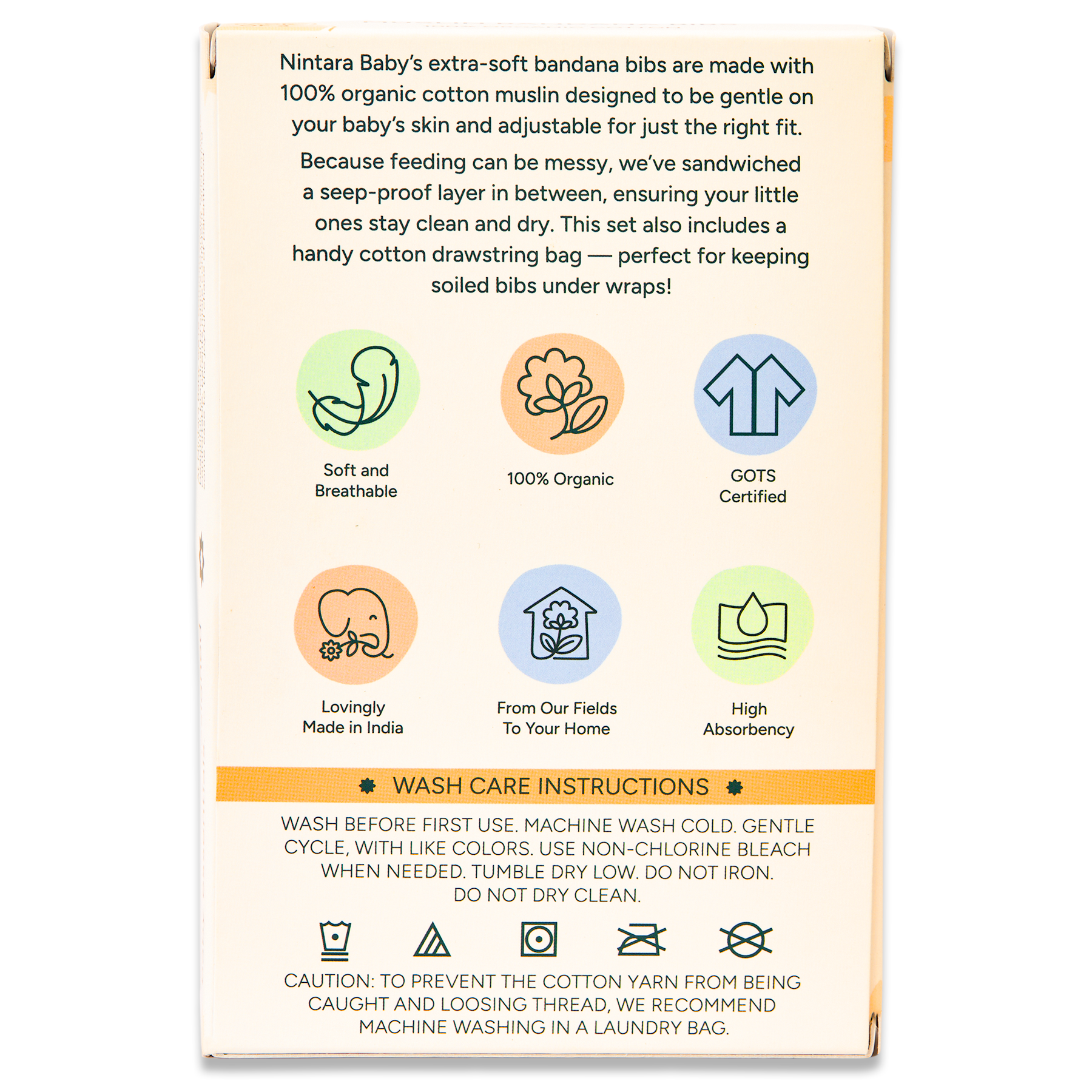 Bandana Bibs – 100% Organic Premium Muslin Cotton, Absorbent, Waterproof, Extra-Soft, Adjustable, Lightweight & Durable, Perfect for Newborns, Babies & Toddlers Ages 0-3, Pack of 2/3/6