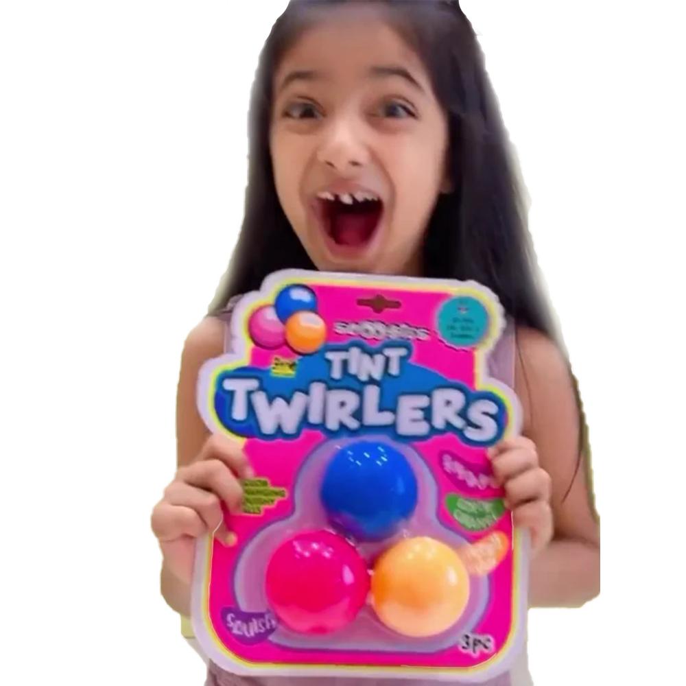 Scoobies Tint Twirlers – 3 Pieces | Color-Changing Squishy Balls | Sensory Stress Relief Toy | Soft, Durable & Portable