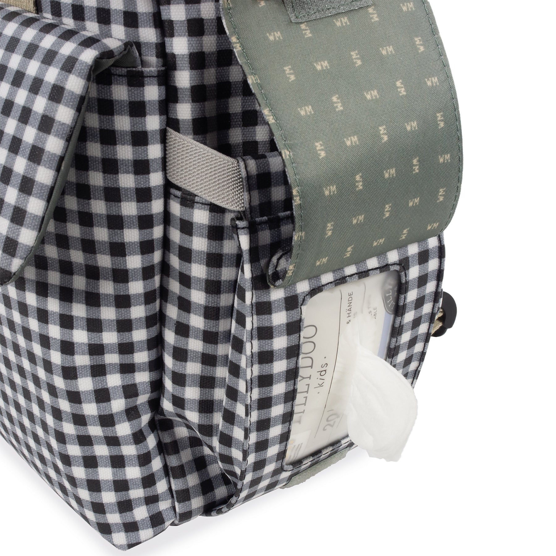 Walking Mum I Love Vichy Black Backpack Diaper Changing Bag