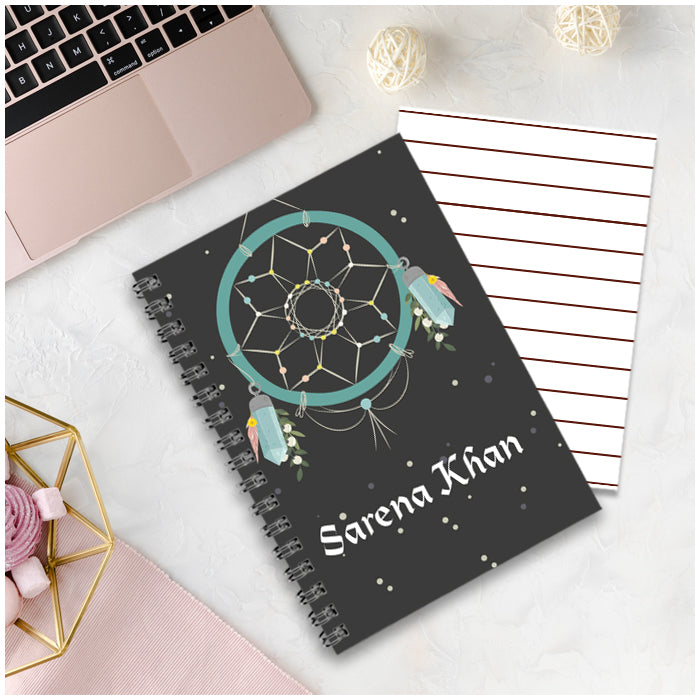 Personalised Notebook (A5 Size) - Dreamcatcher
