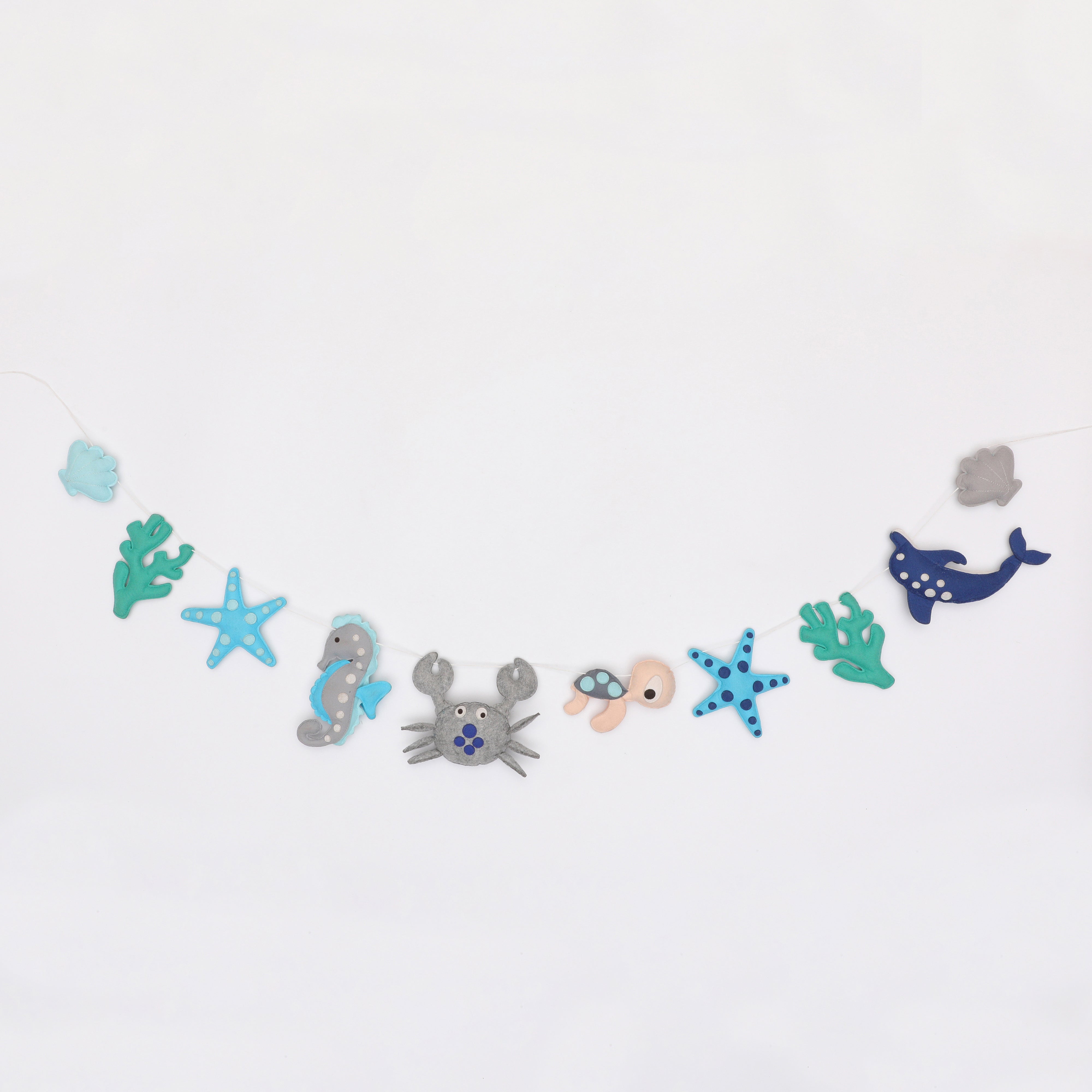 Blue Under Water Animal Felt Garland