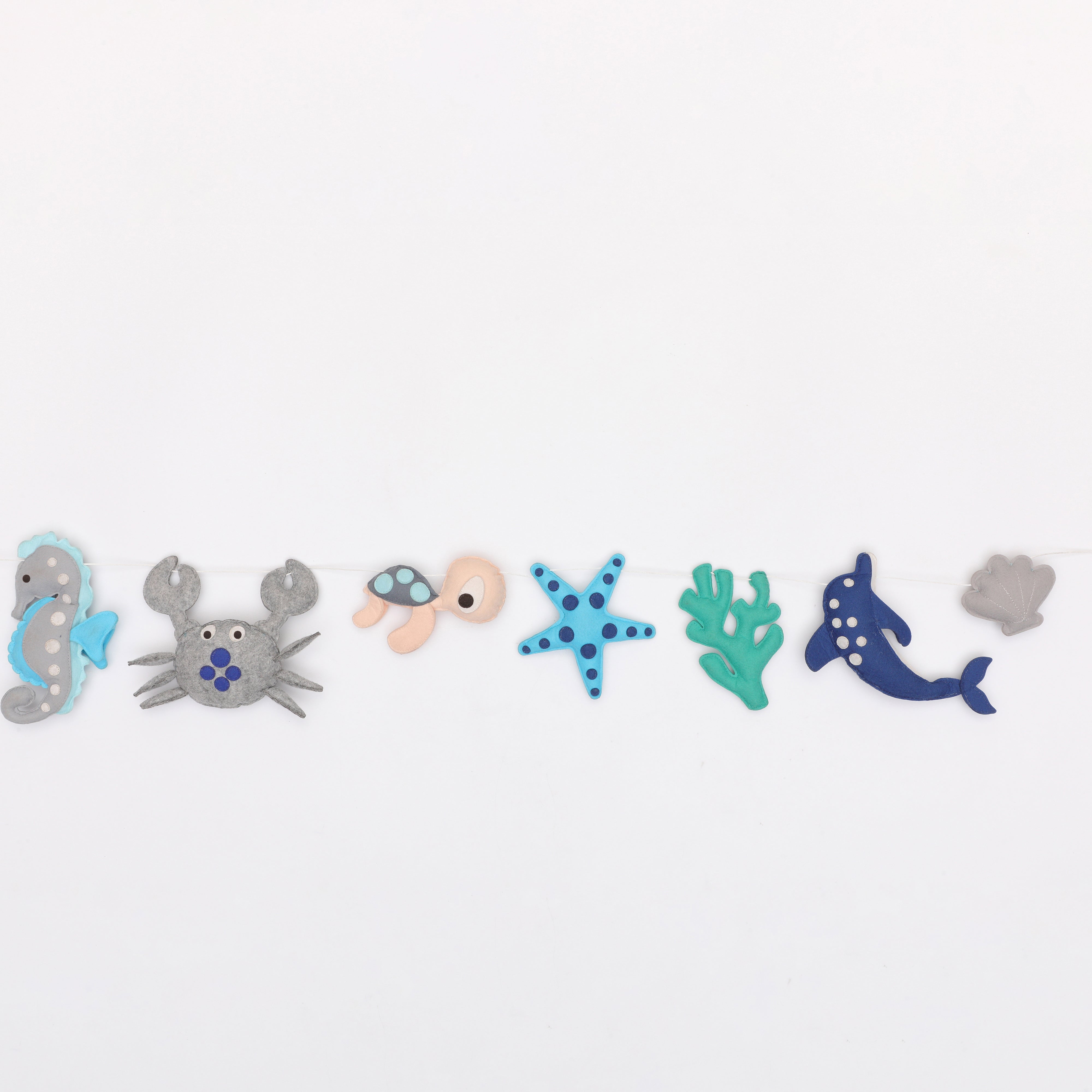 Blue Under Water Animal Felt Garland