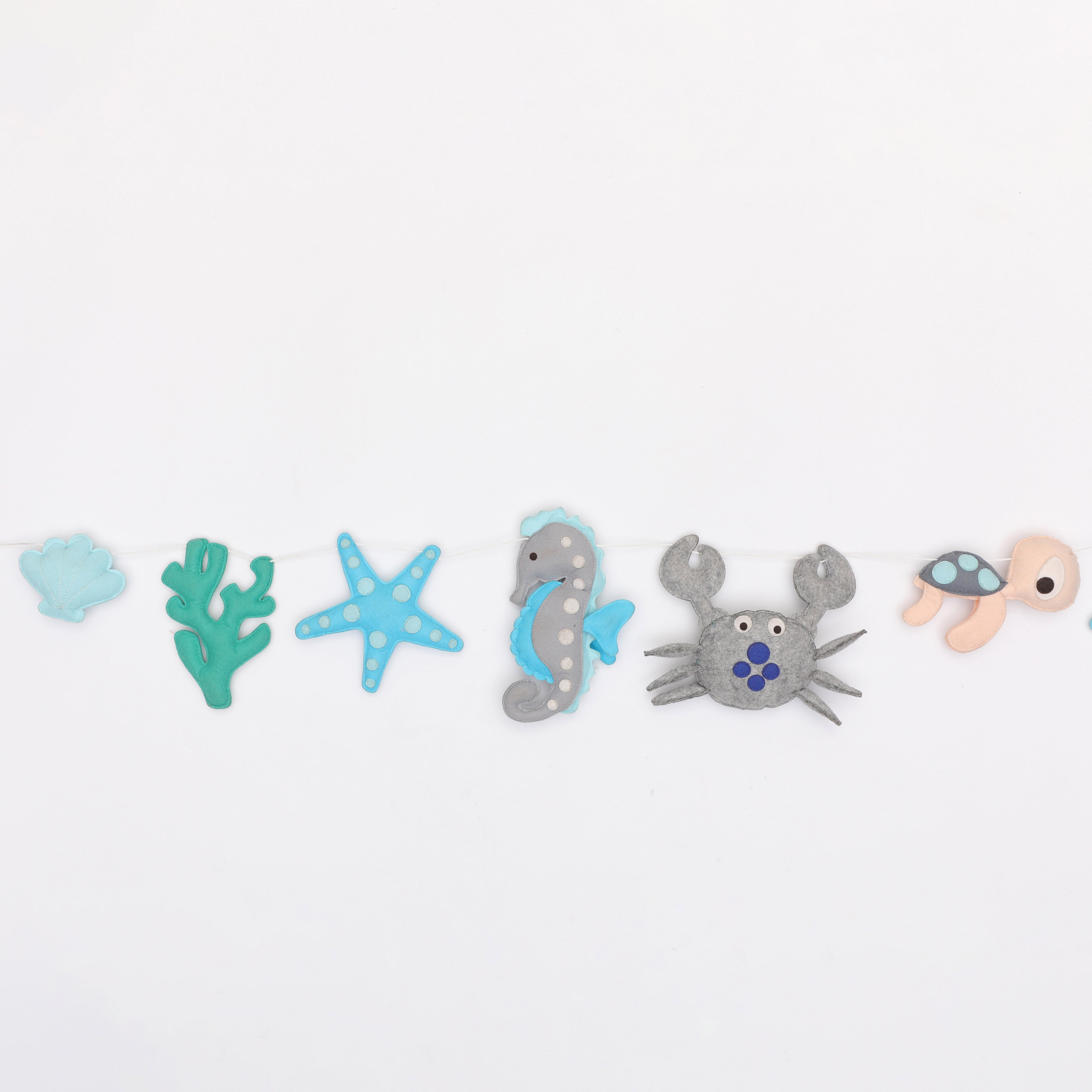 Blue Under Water Animal Felt Garland
