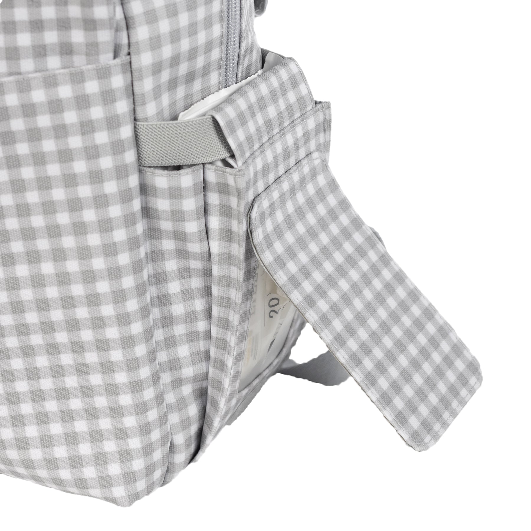 Walking Mum I Love Vichy Grey Backpack Diaper Changing Bag