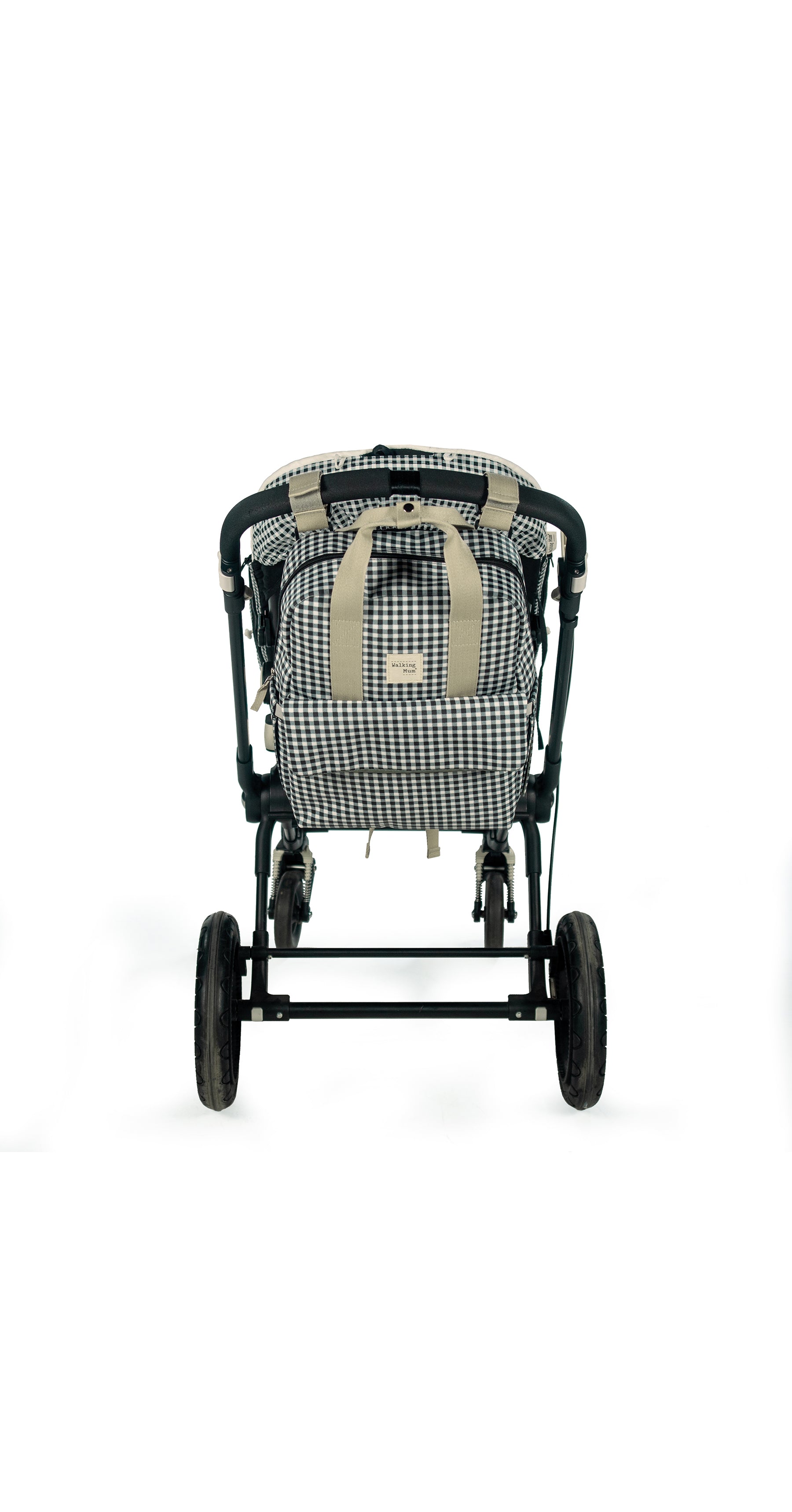 Walking Mum I Love Vichy Black Backpack Diaper Changing Bag