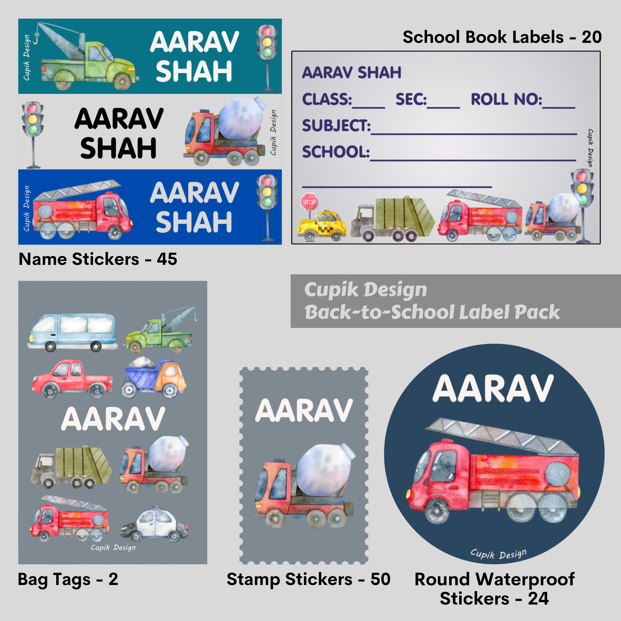 Traffic - Back to School Label Pack