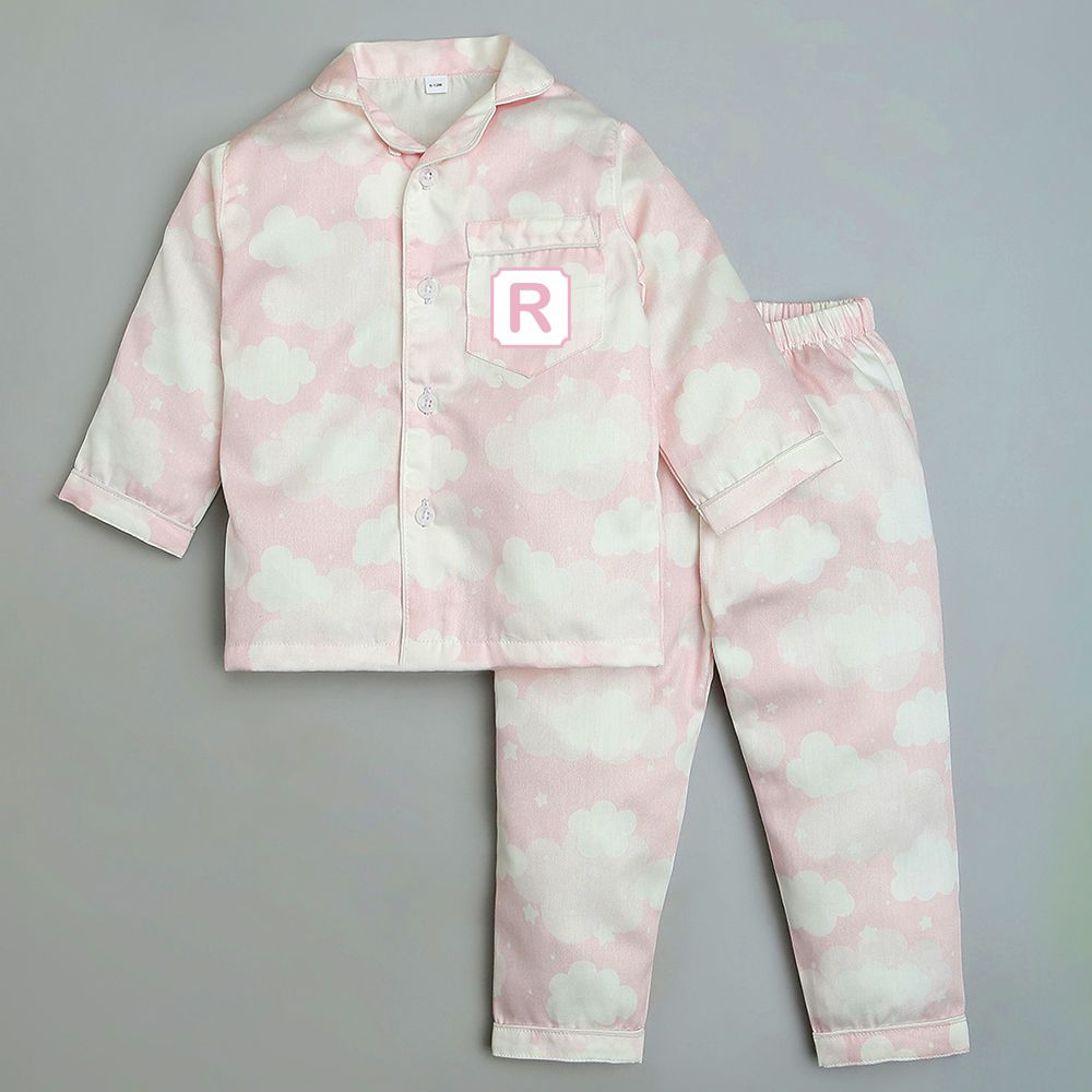 Organic Cotton  Night Suit - Cloud Pink