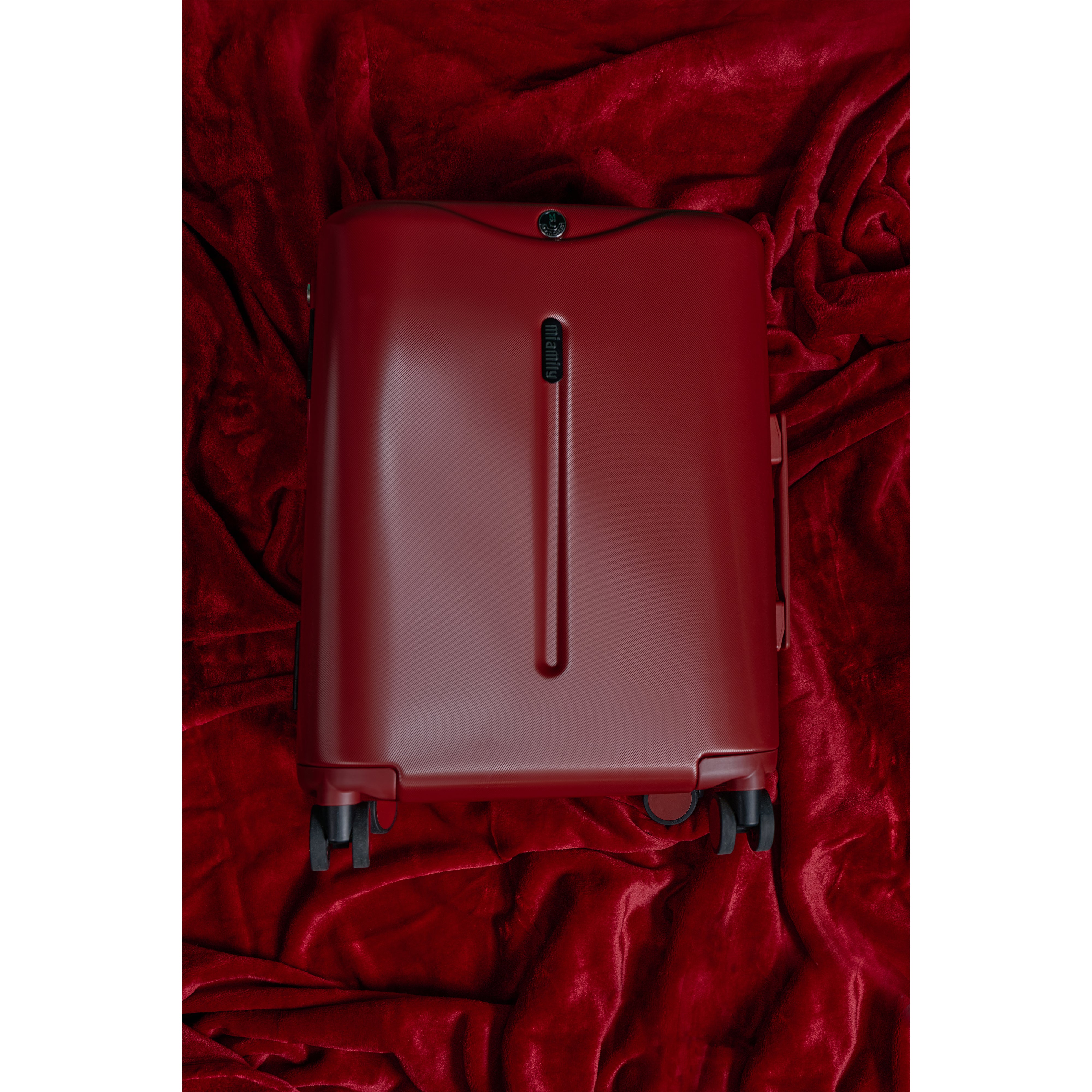 Miamily Maroon Red Ride-On Trolley Carry-On Luggage 18 inches