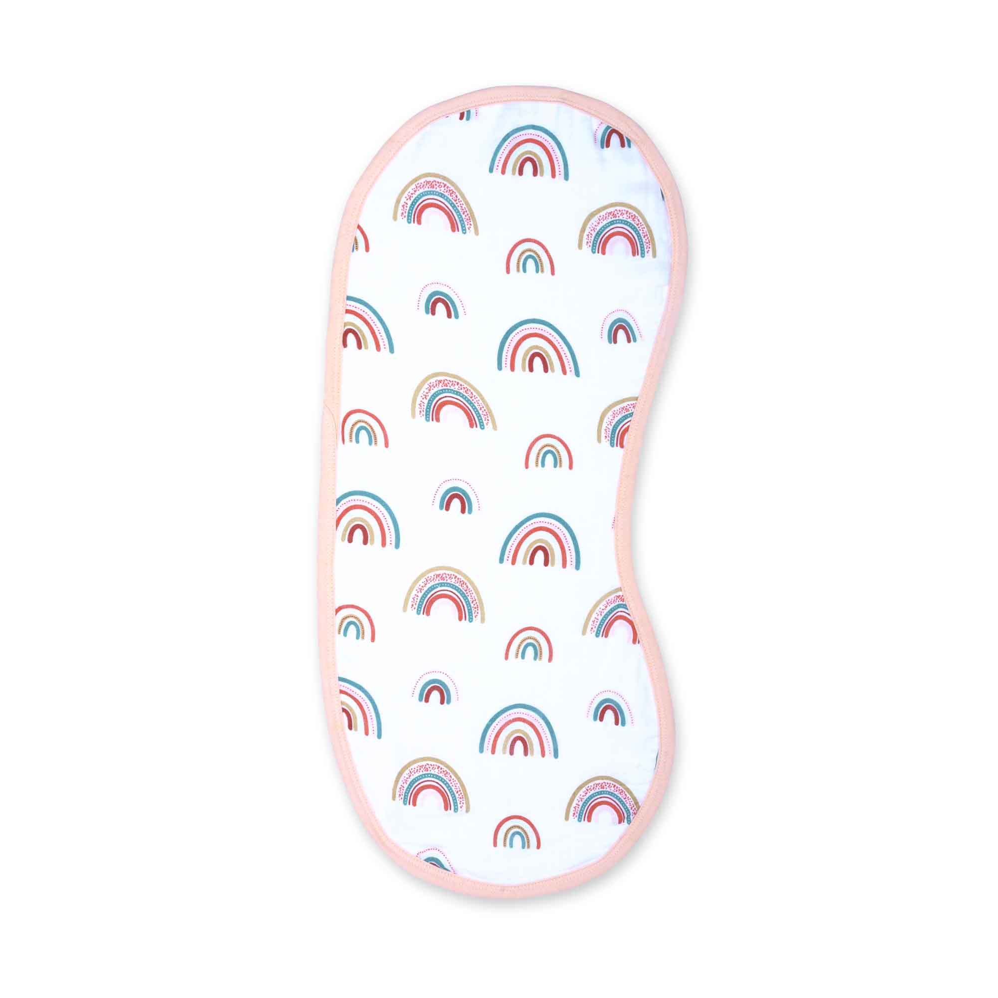 Theoni Cotton Muslin 3Layer burpy bib-Hawaiian Rainbow