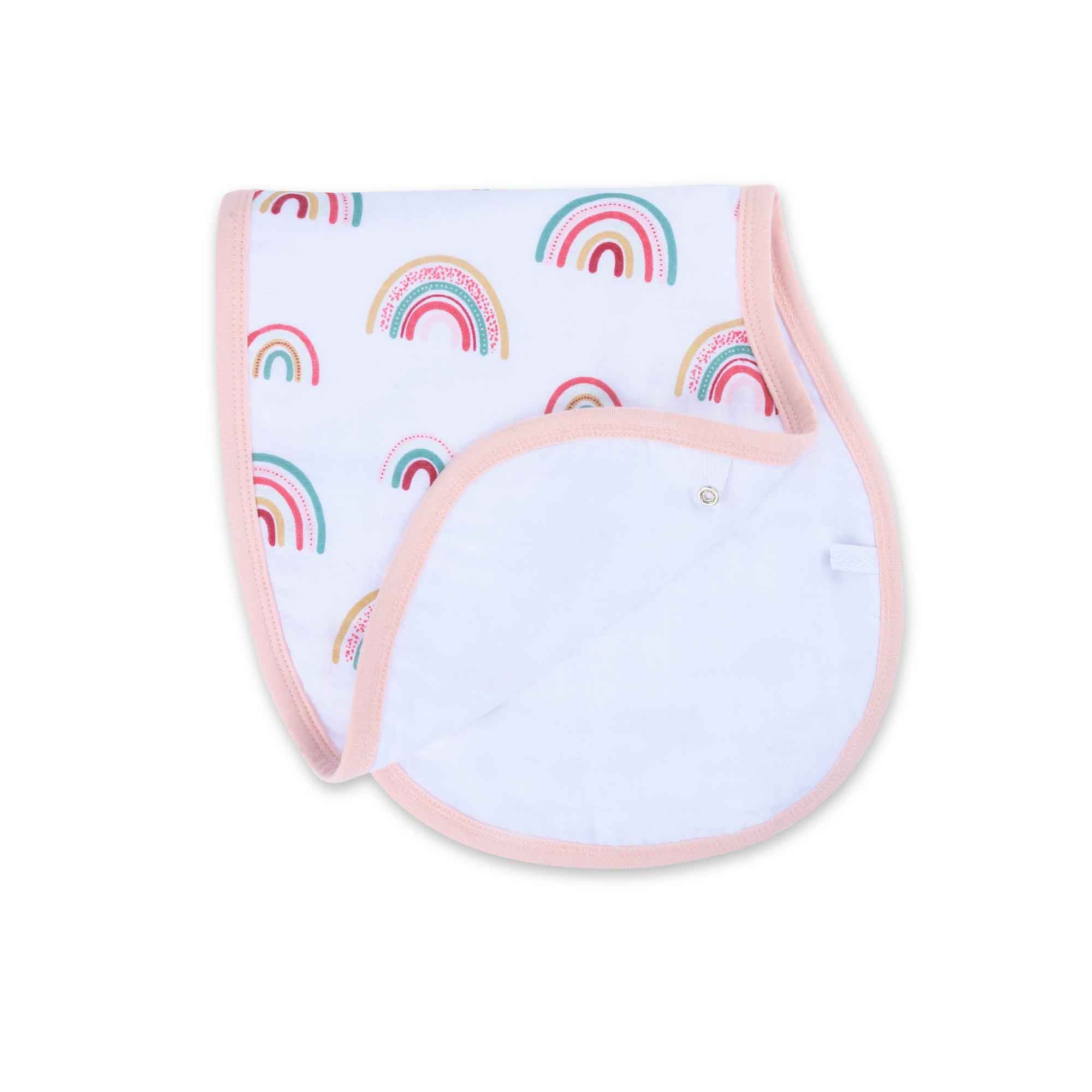 Theoni Cotton Muslin 3Layer burpy bib-Hawaiian Rainbow