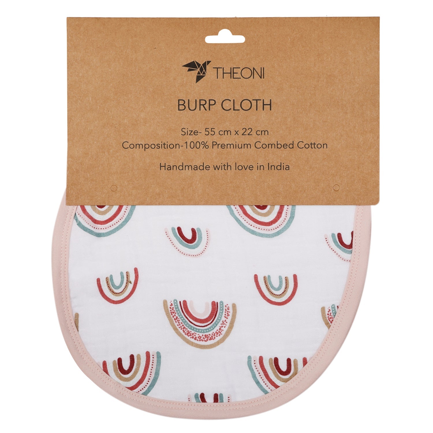 Theoni Cotton Muslin 3Layer burpy bib-Hawaiian Rainbow