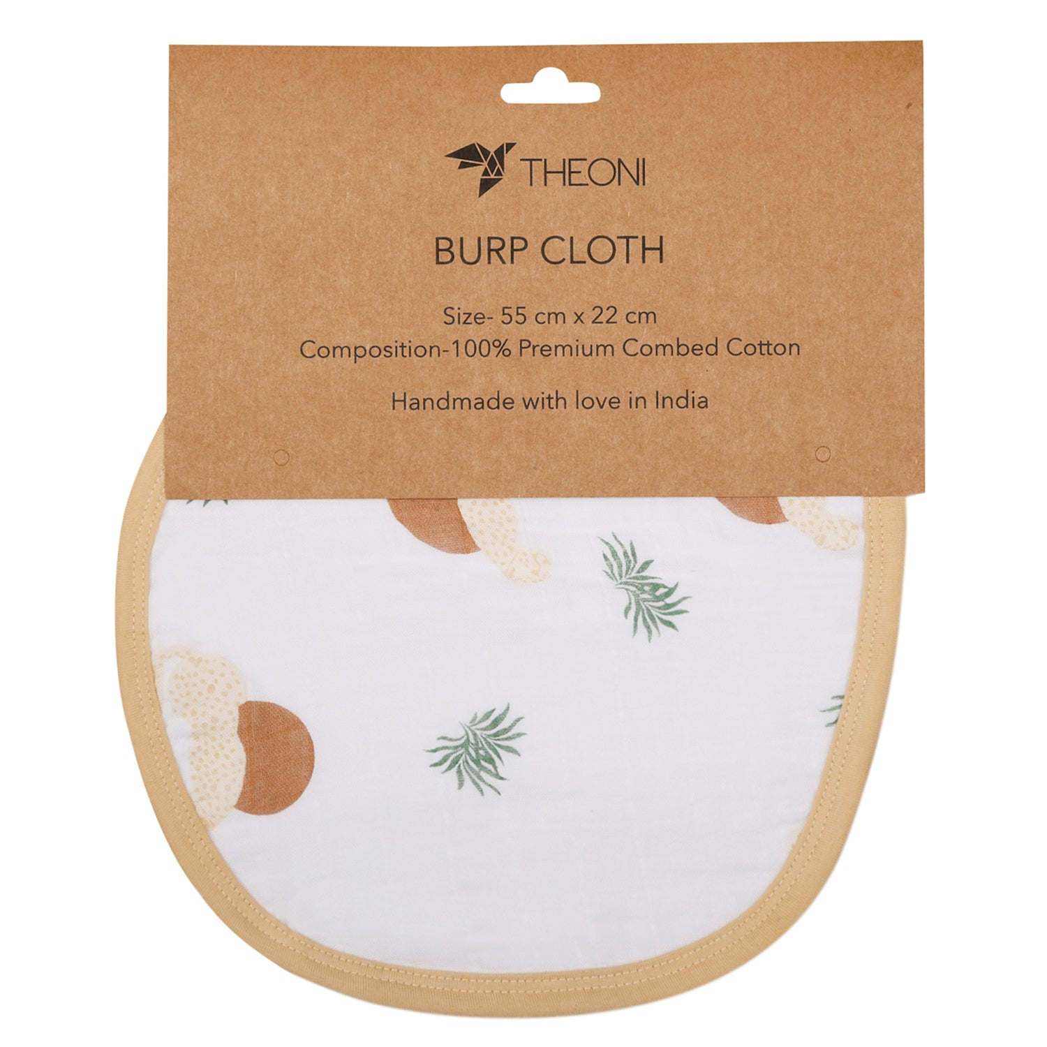 Theoni Cotton Muslin 3Layer burpy bib-Woody tiger