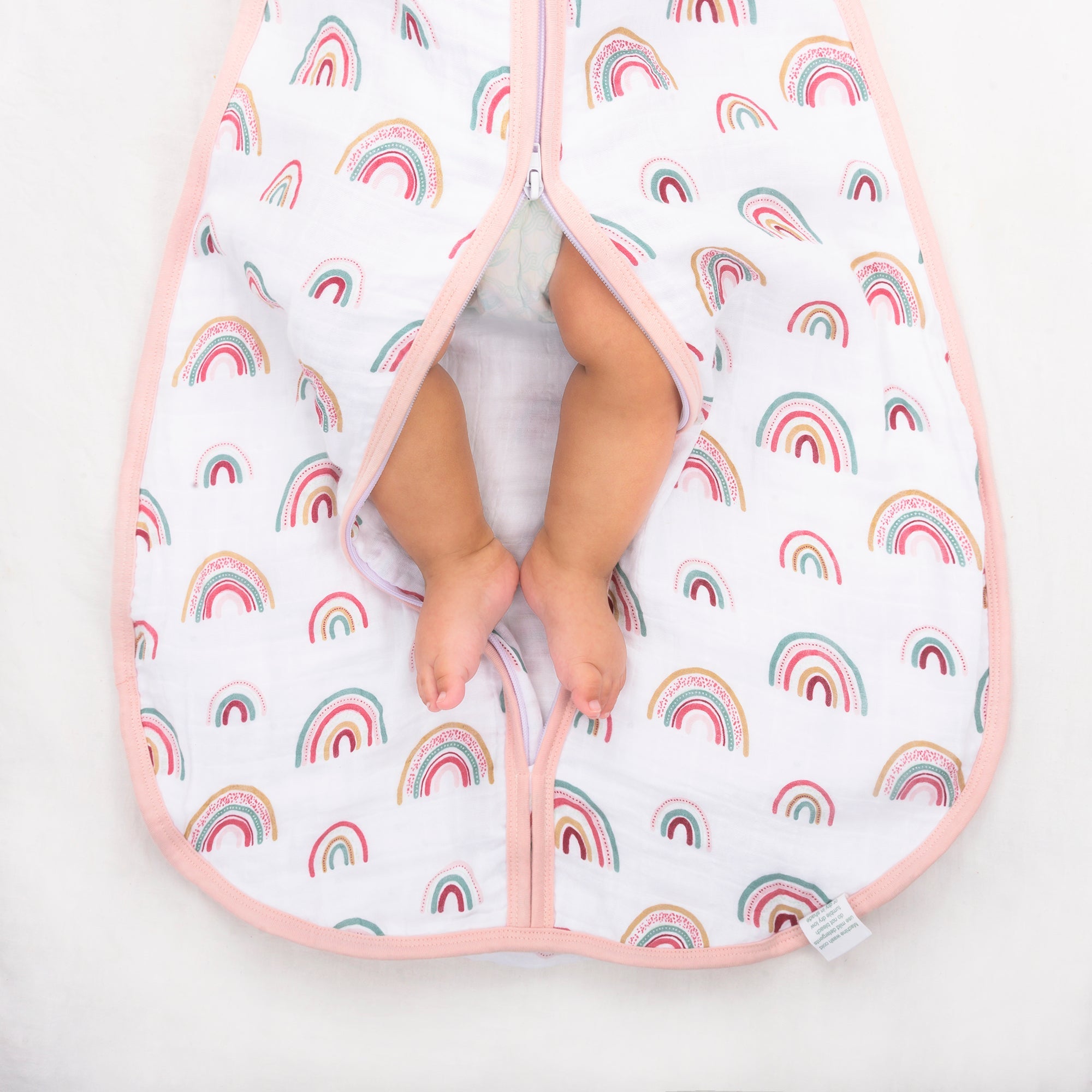 Theoni 100% Cotton Muslin Baby Sleeping Bag - Hawaiian Rainbow