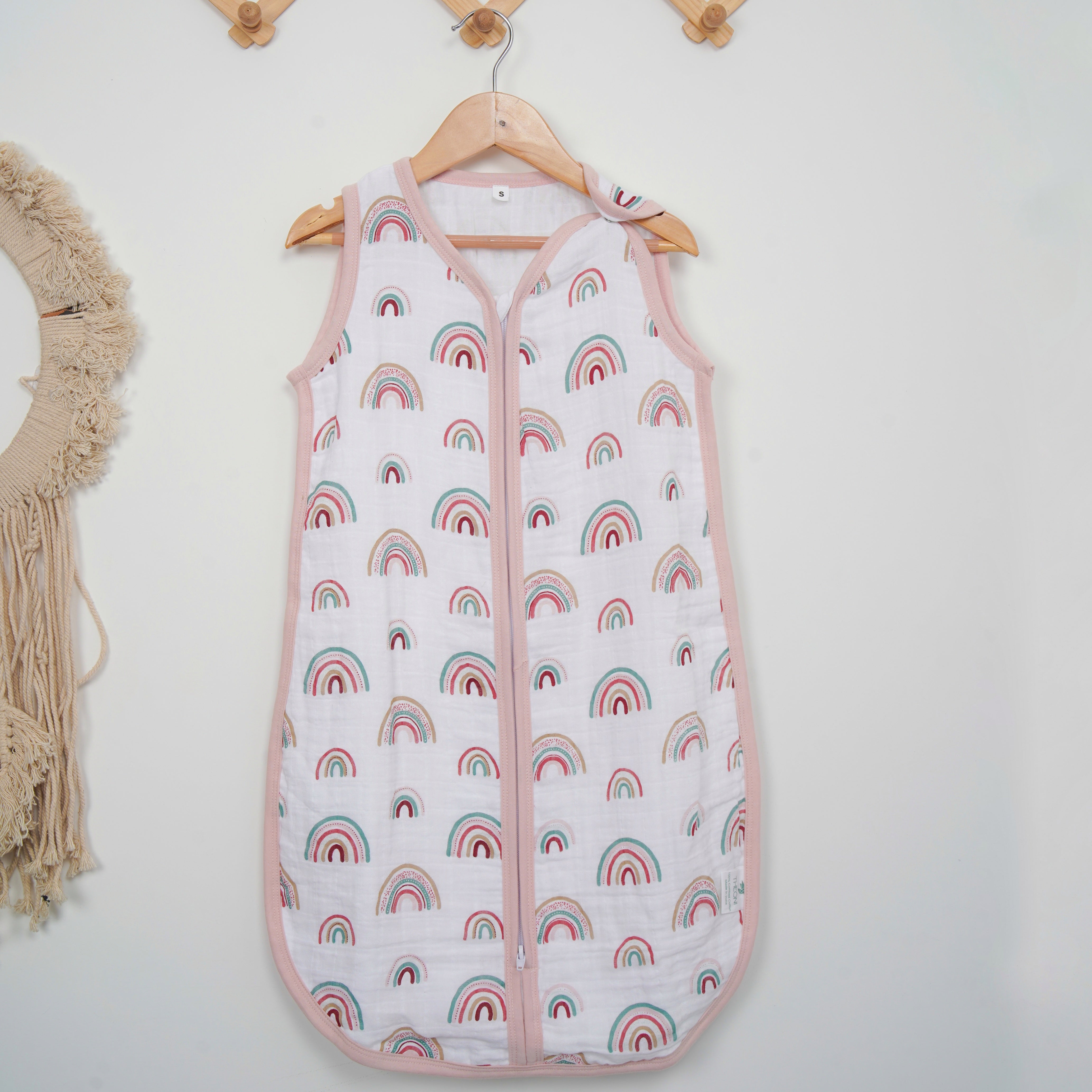 Theoni 100% Cotton Muslin Baby Sleeping Bag - Hawaiian Rainbow