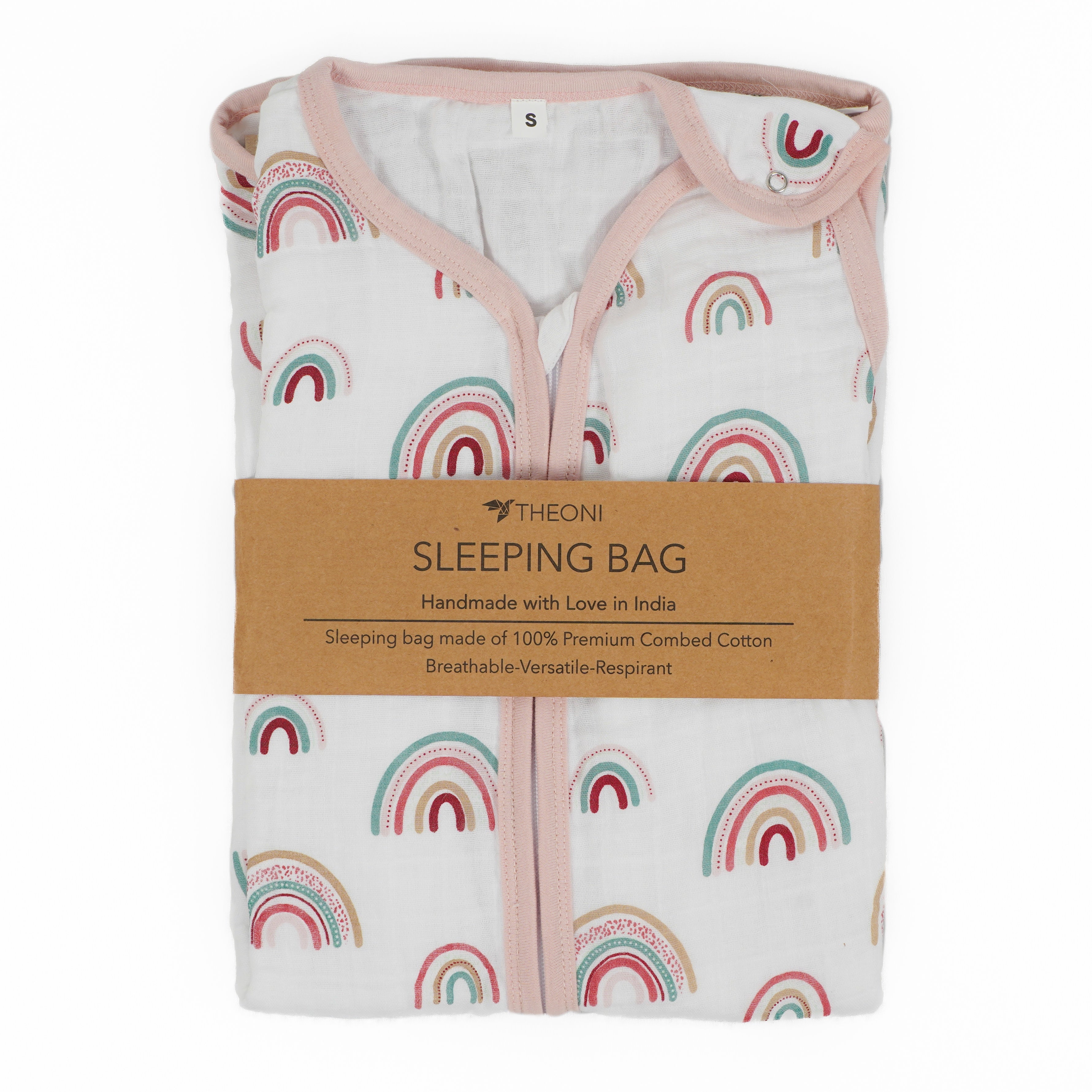Theoni 100% Cotton Muslin Baby Sleeping Bag - Hawaiian Rainbow