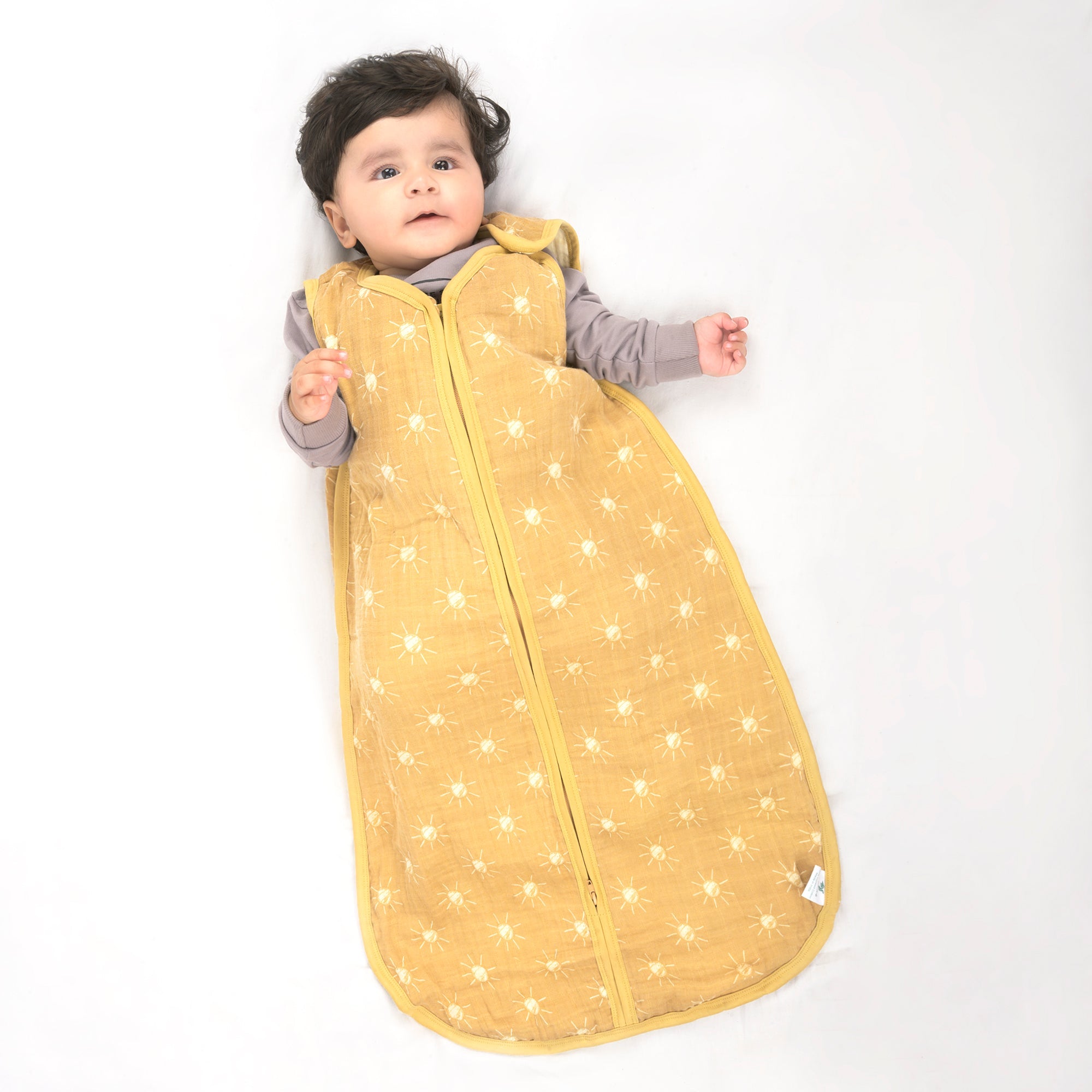 Theoni 100% Cotton Muslin Baby Sleeping Bag - Santorini Sun