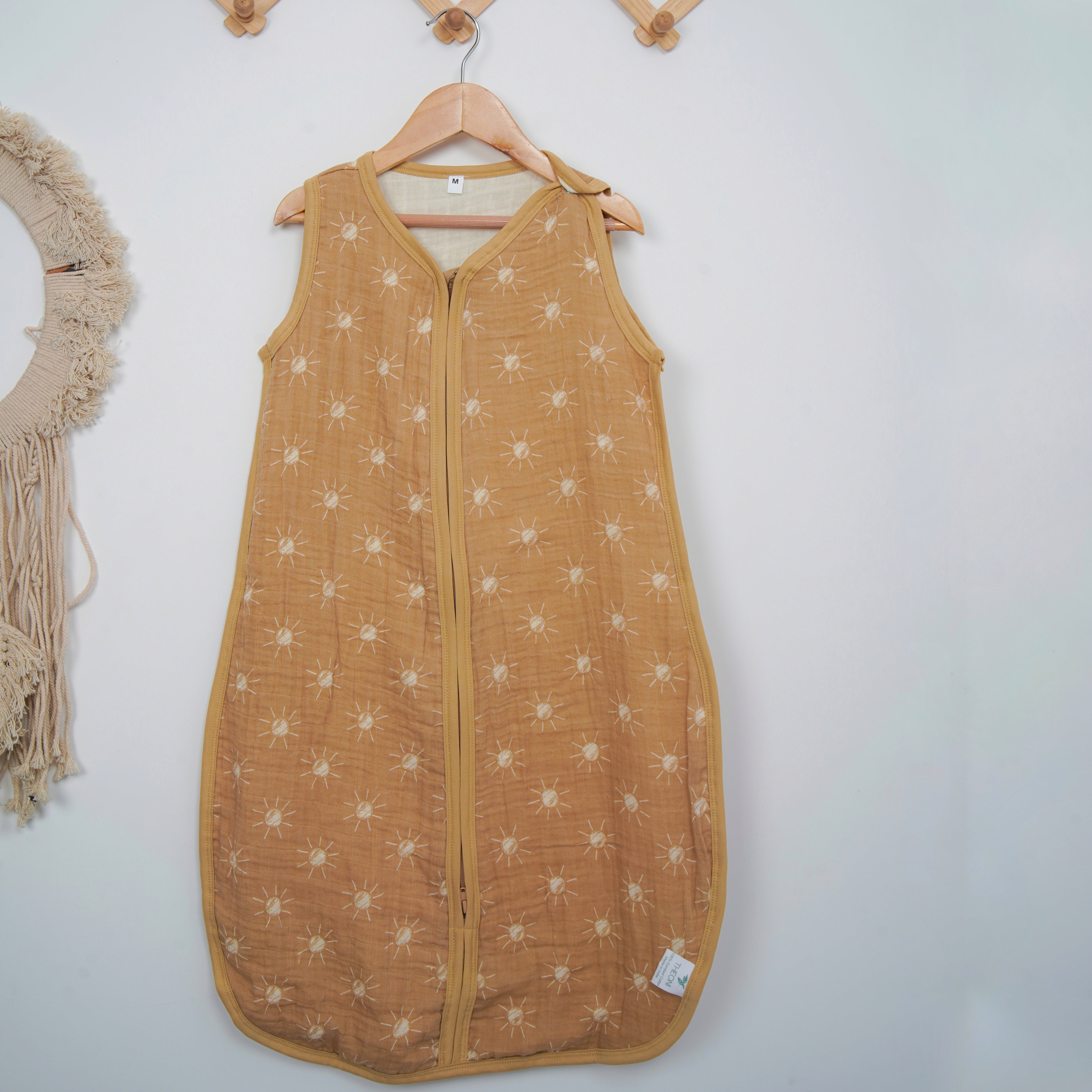 Theoni 100% Cotton Muslin Baby Sleeping Bag - Santorini Sun