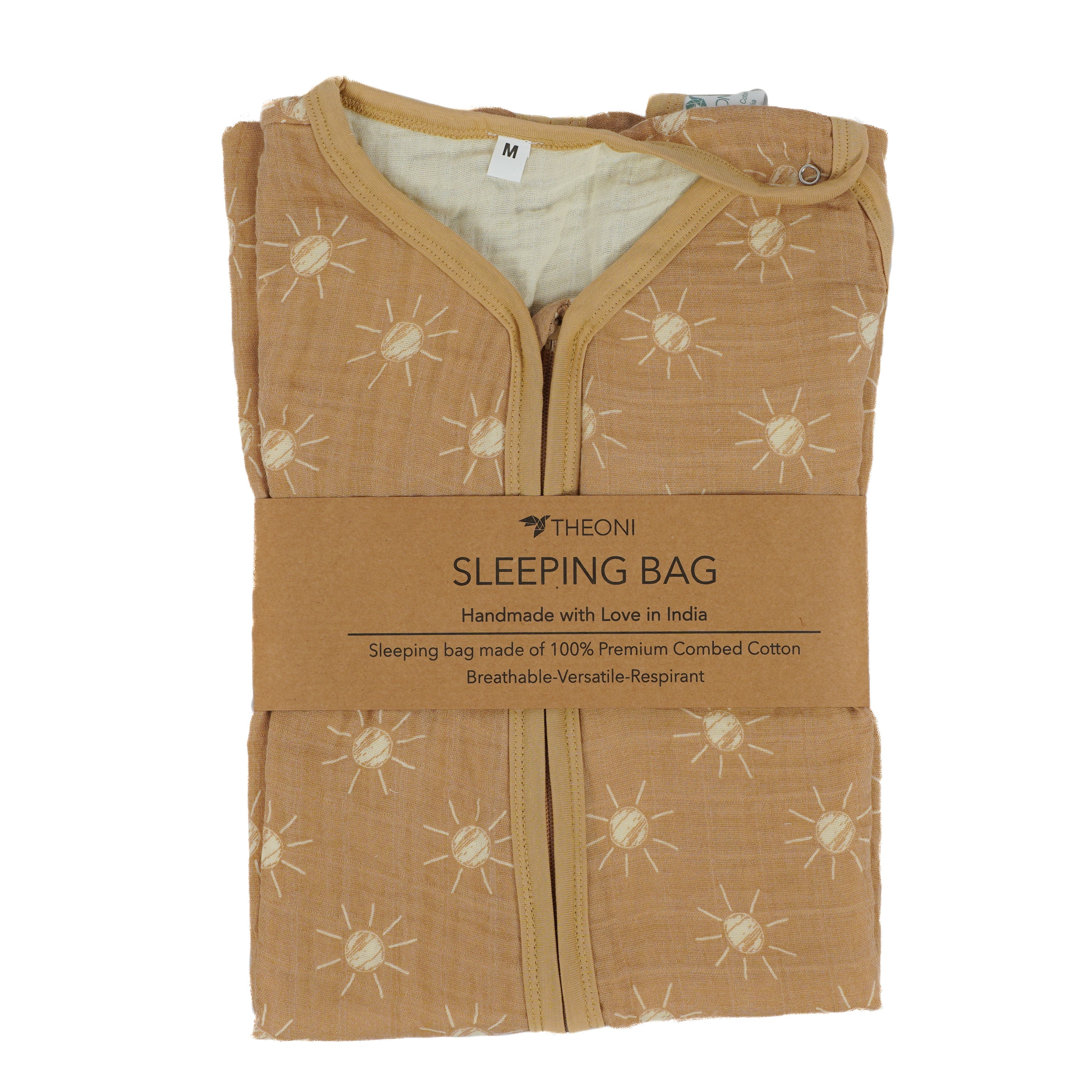 Theoni 100% Cotton Muslin Baby Sleeping Bag - Santorini Sun