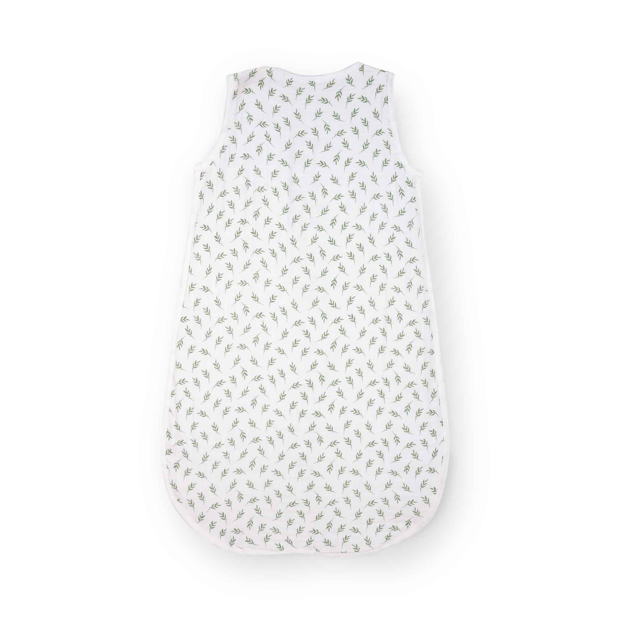 Theoni 100% Cotton Muslin Baby Sleeping Bag - Hedge Green Leaf
