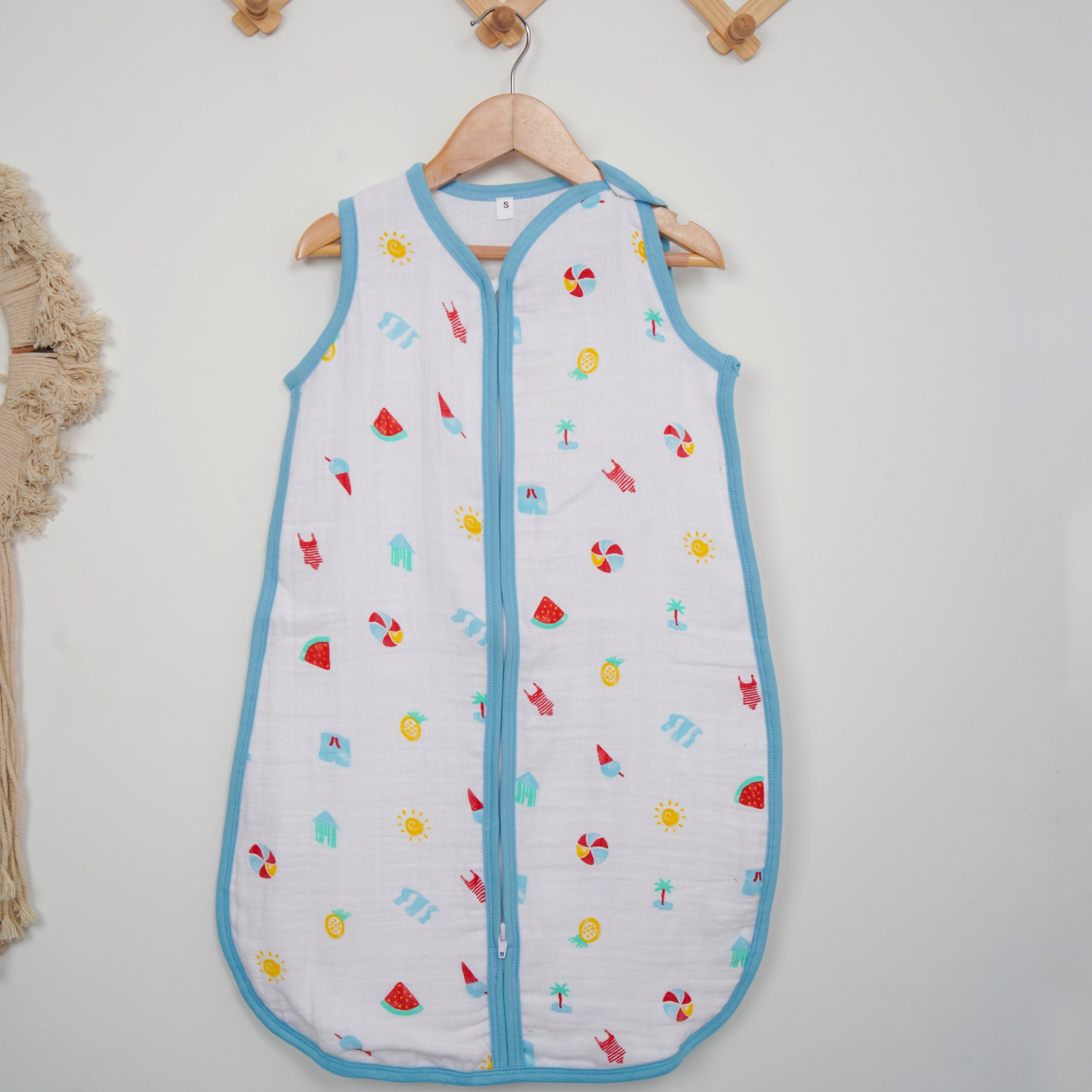 Theoni 100% Cotton Muslin Baby Sleeping Bag - Holiday Hues