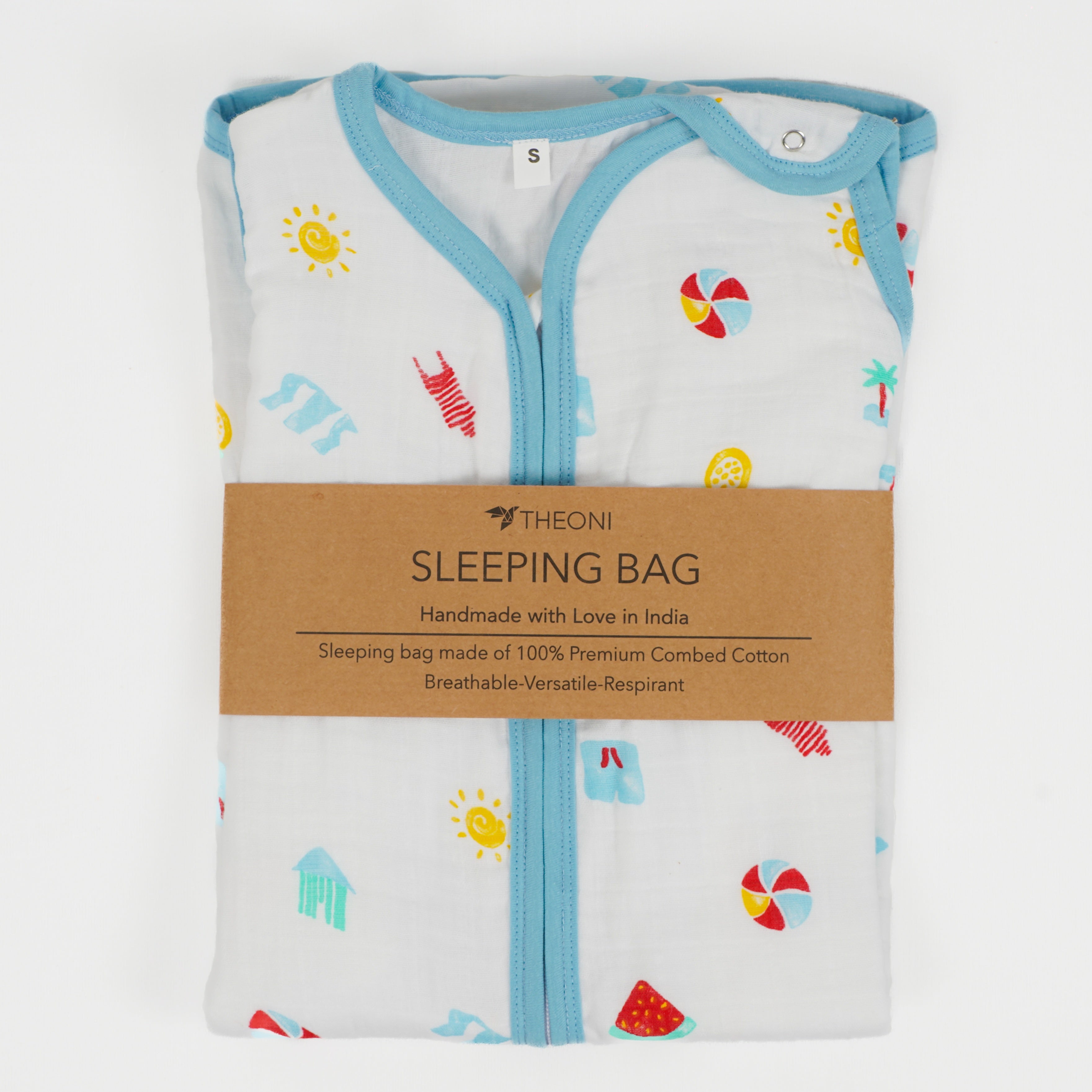 Theoni 100% Cotton Muslin Baby Sleeping Bag - Holiday Hues