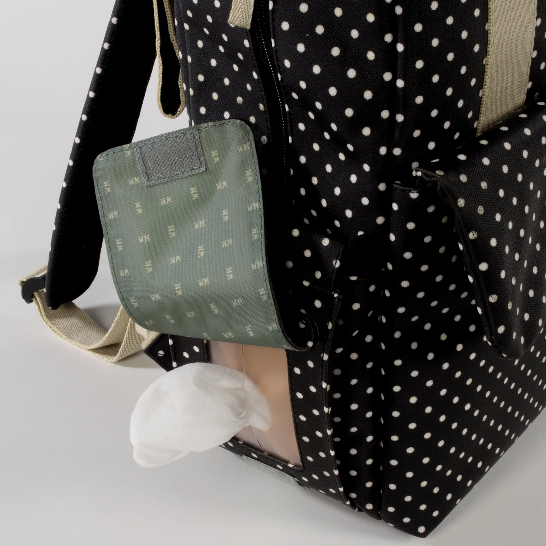 Walking Mum Emily Black Backpack Diaper Changing Bag
