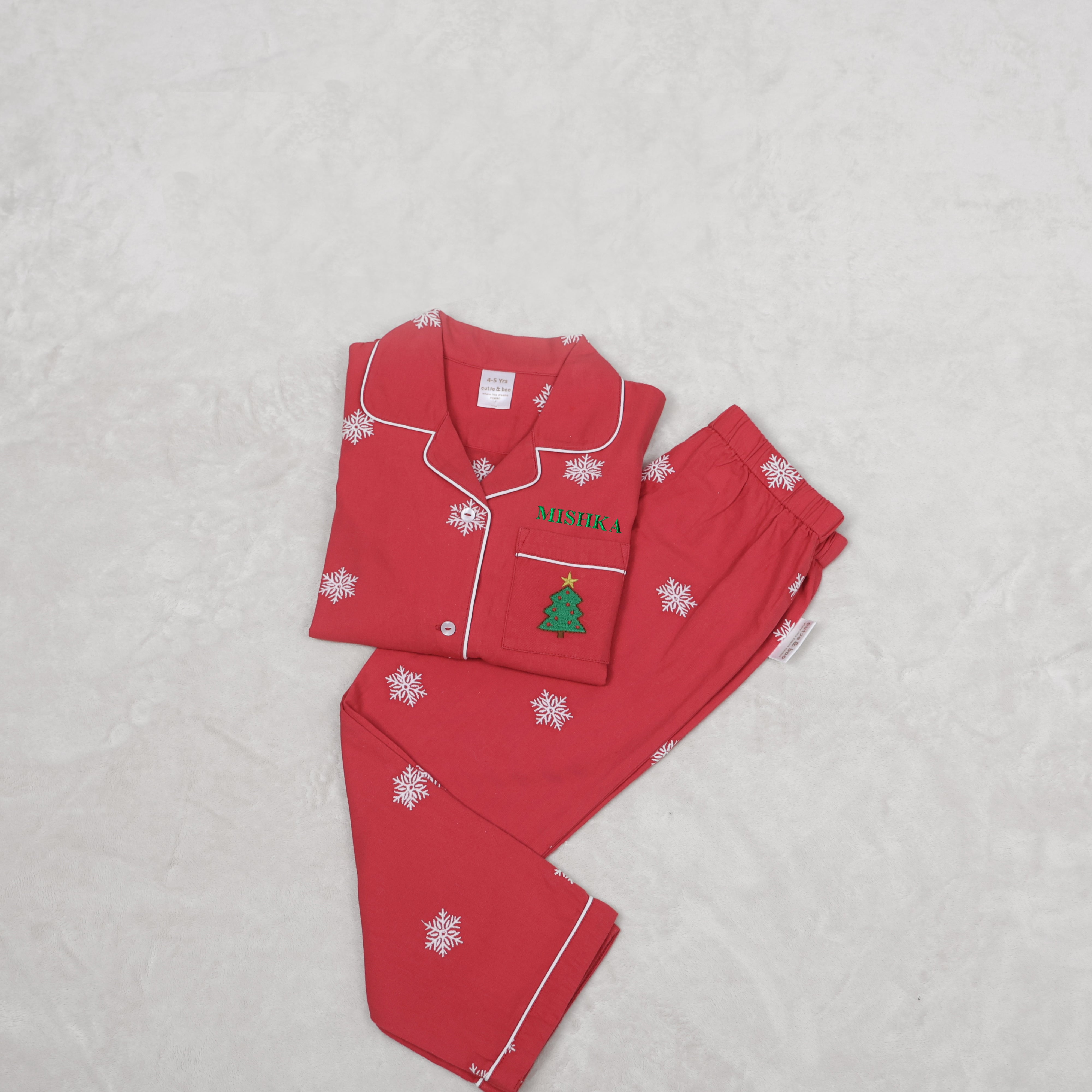 Embroidered Snowflake NightSuit