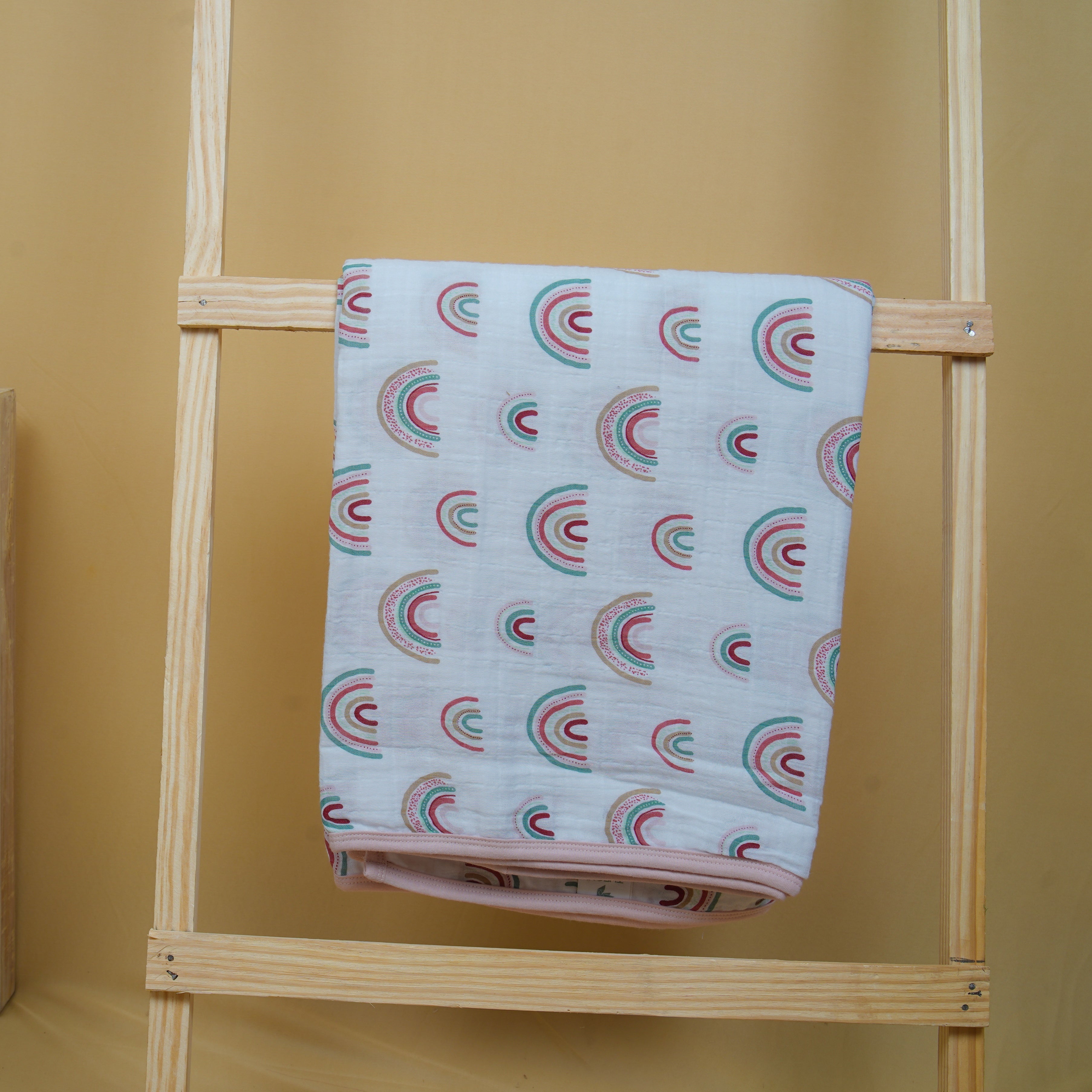 Theoni 100% Cotton Muslin Snuggle Blanket-Hawaiian Rainbow