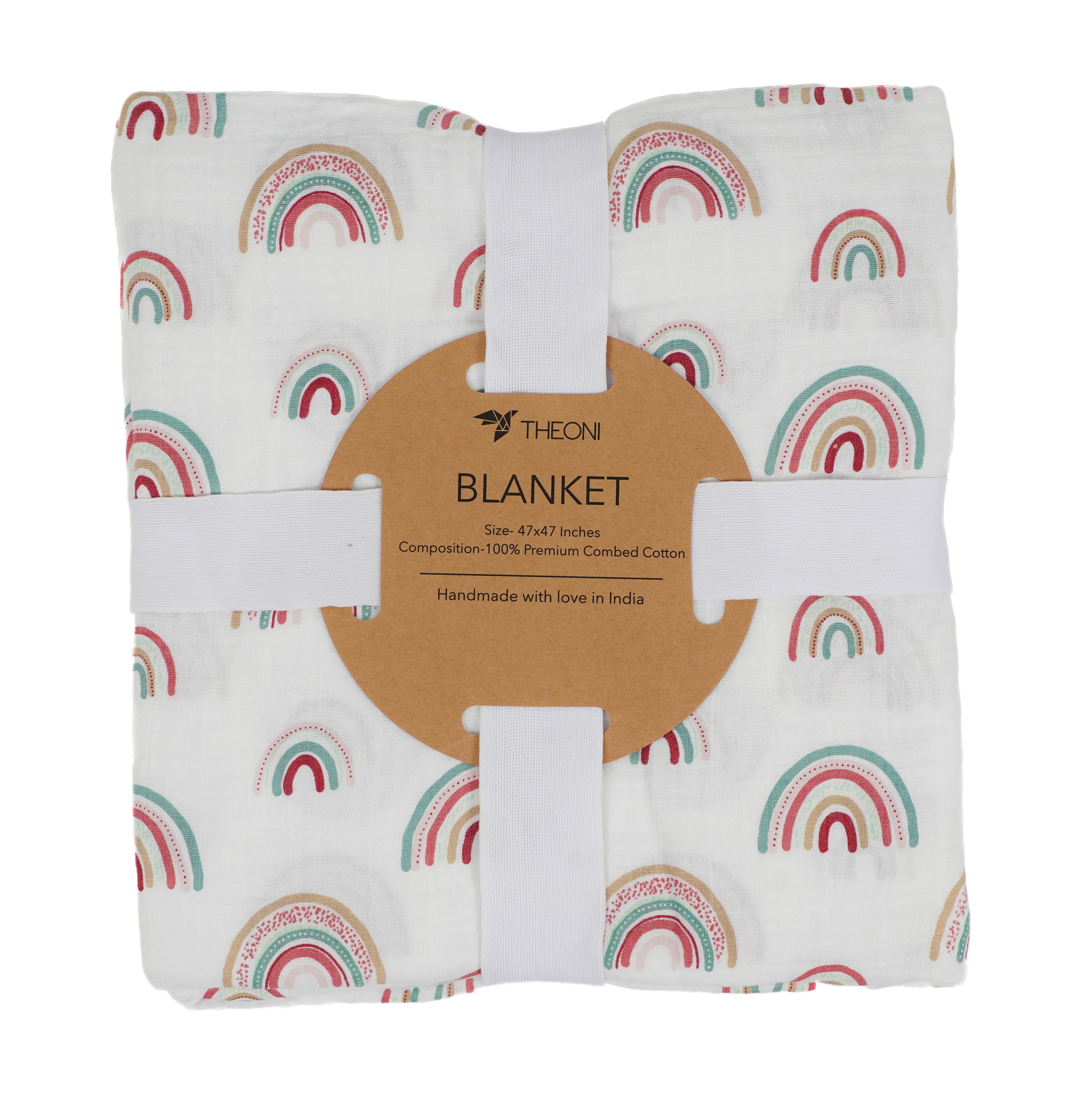 Theoni 100% Cotton Muslin Snuggle Blanket-Hawaiian Rainbow