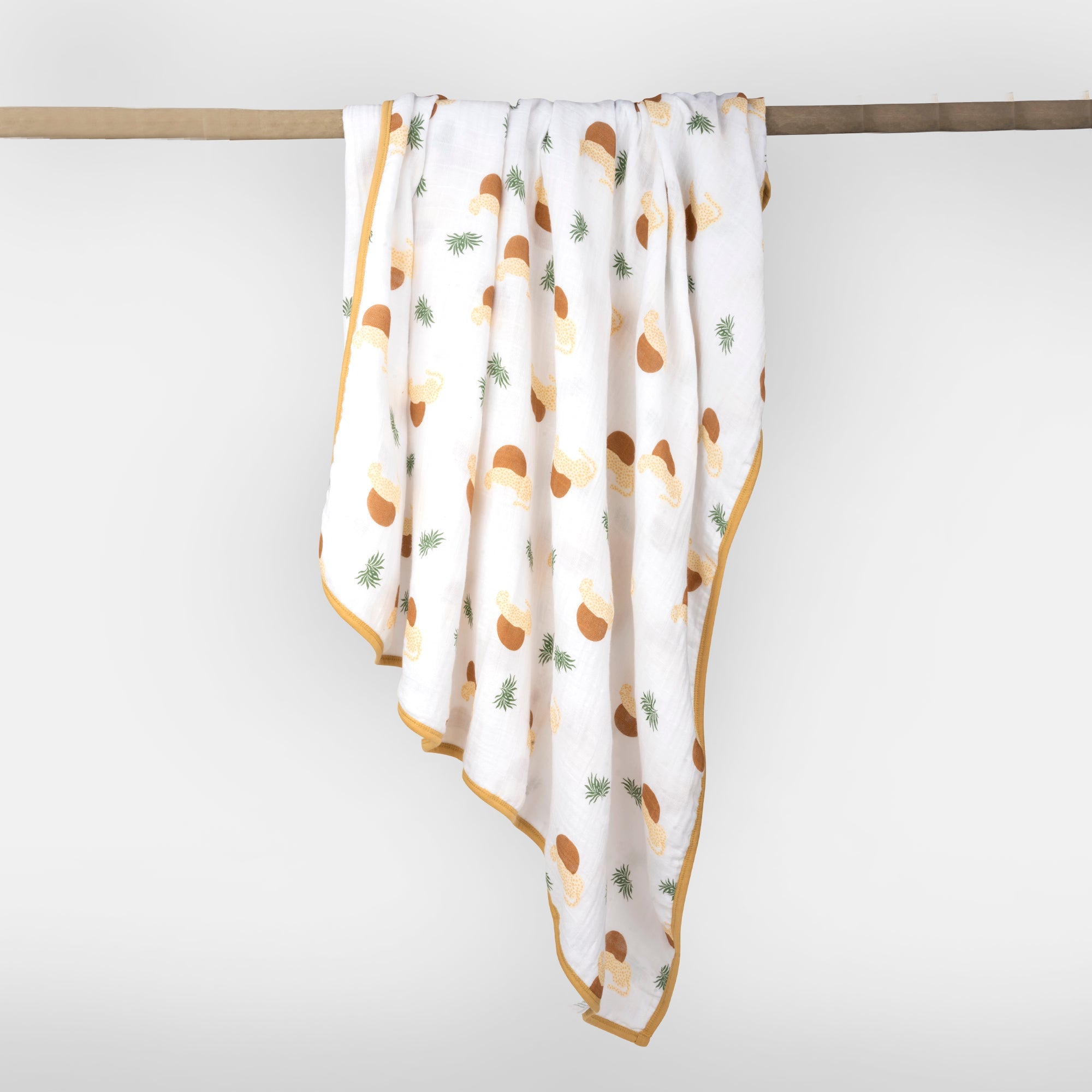 Theoni 100% Cotton Muslin Snuggle Blanket-Woody tiger