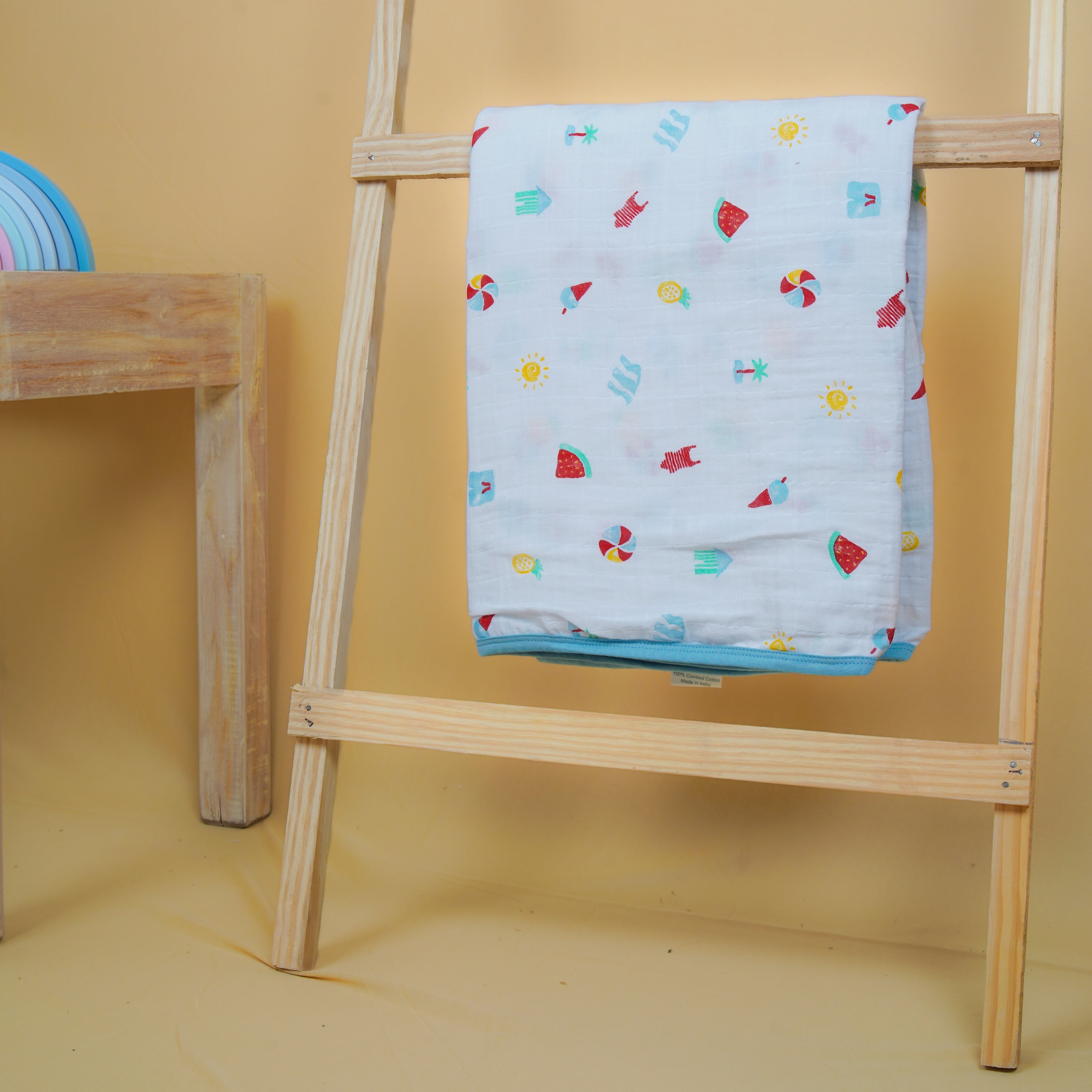 Theoni 100% Cotton Muslin Snuggle Blanket-Holiday Hues