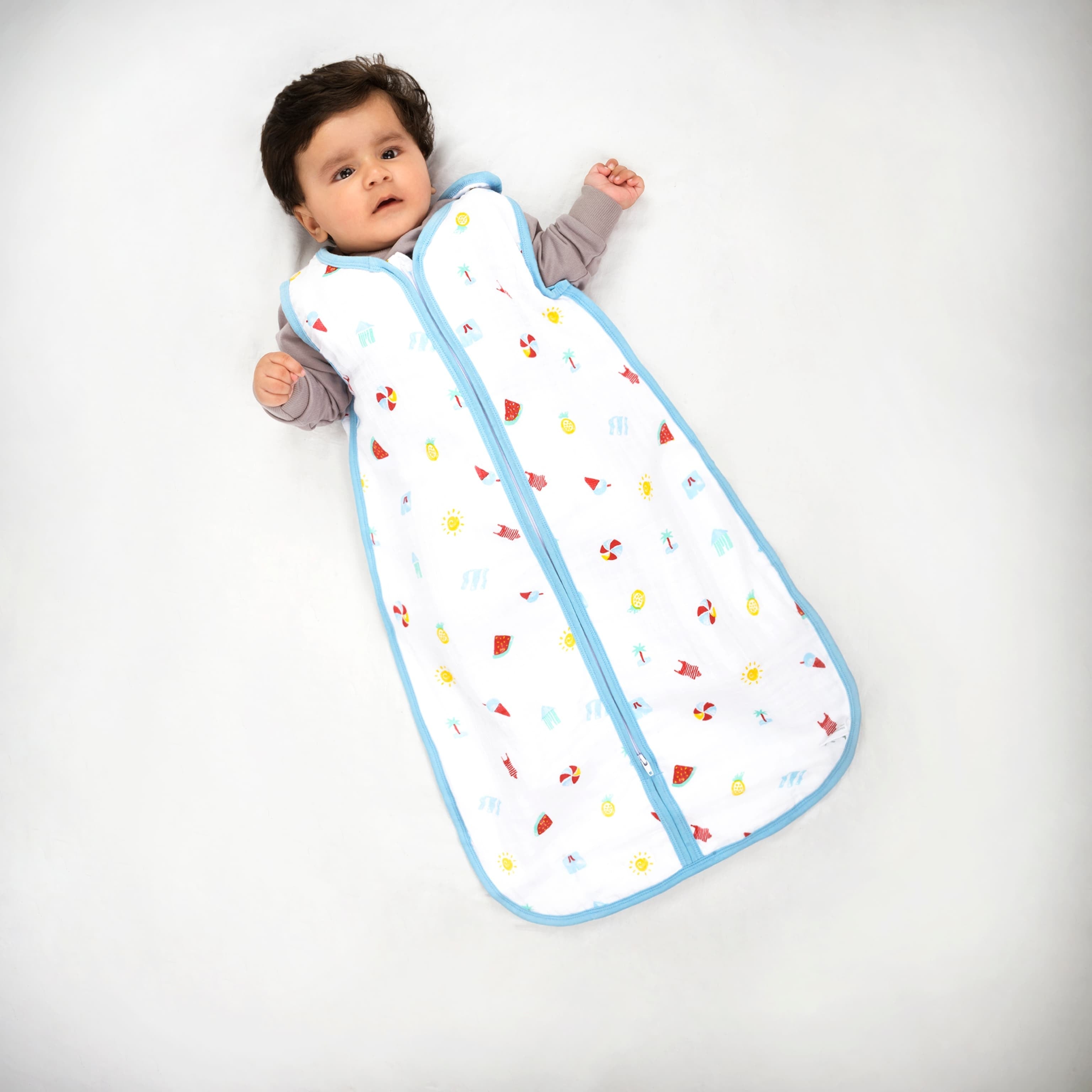 Theoni 100% Cotton Muslin Baby Sleeping Bag - Holiday Hues