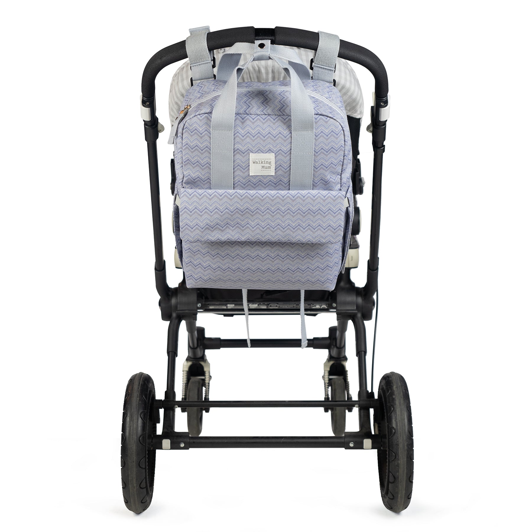 Walking Mum Zigzag Grey Backpack Diaper Changing Bag