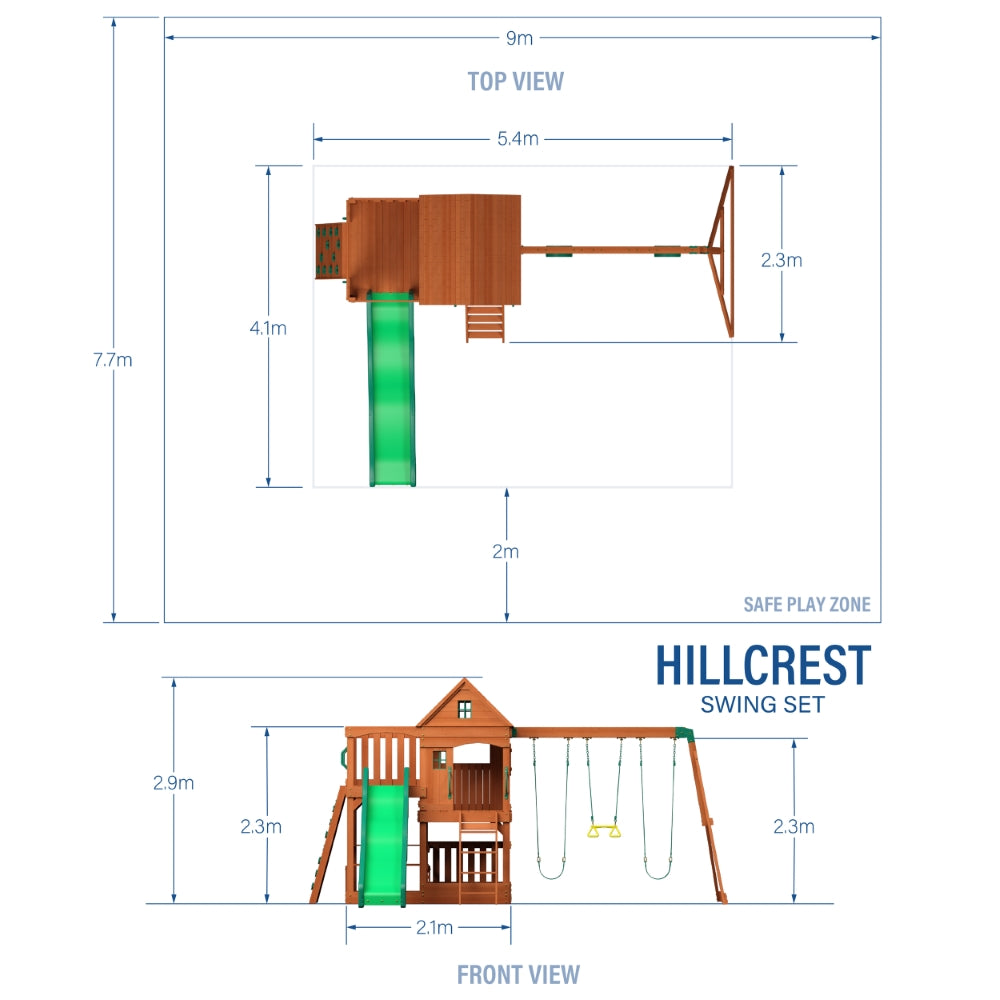 BYD Hill Crest Play Tower (incl. swings)