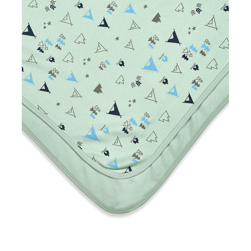 100% Cotton Interlock Hooded Baby Wrapper Teepee Print & White Pack of 2