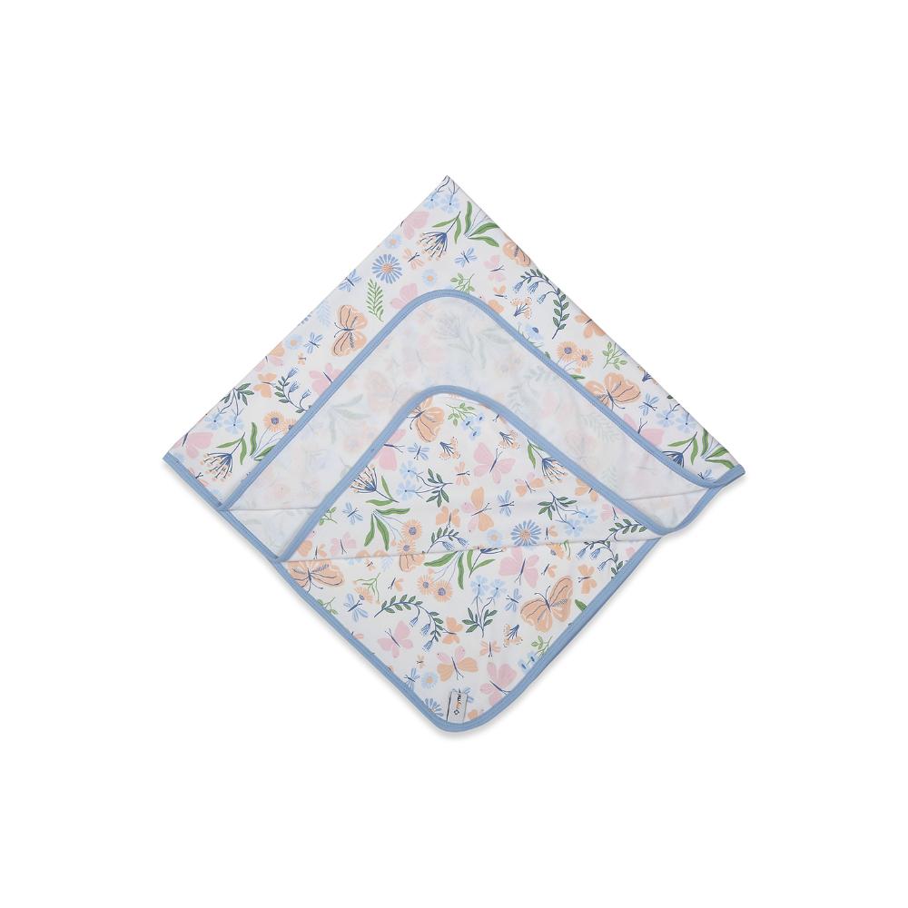 100% Cotton Interlock Hooded Baby Wrapper Butterfly Print & Blue Bell Pack of 2